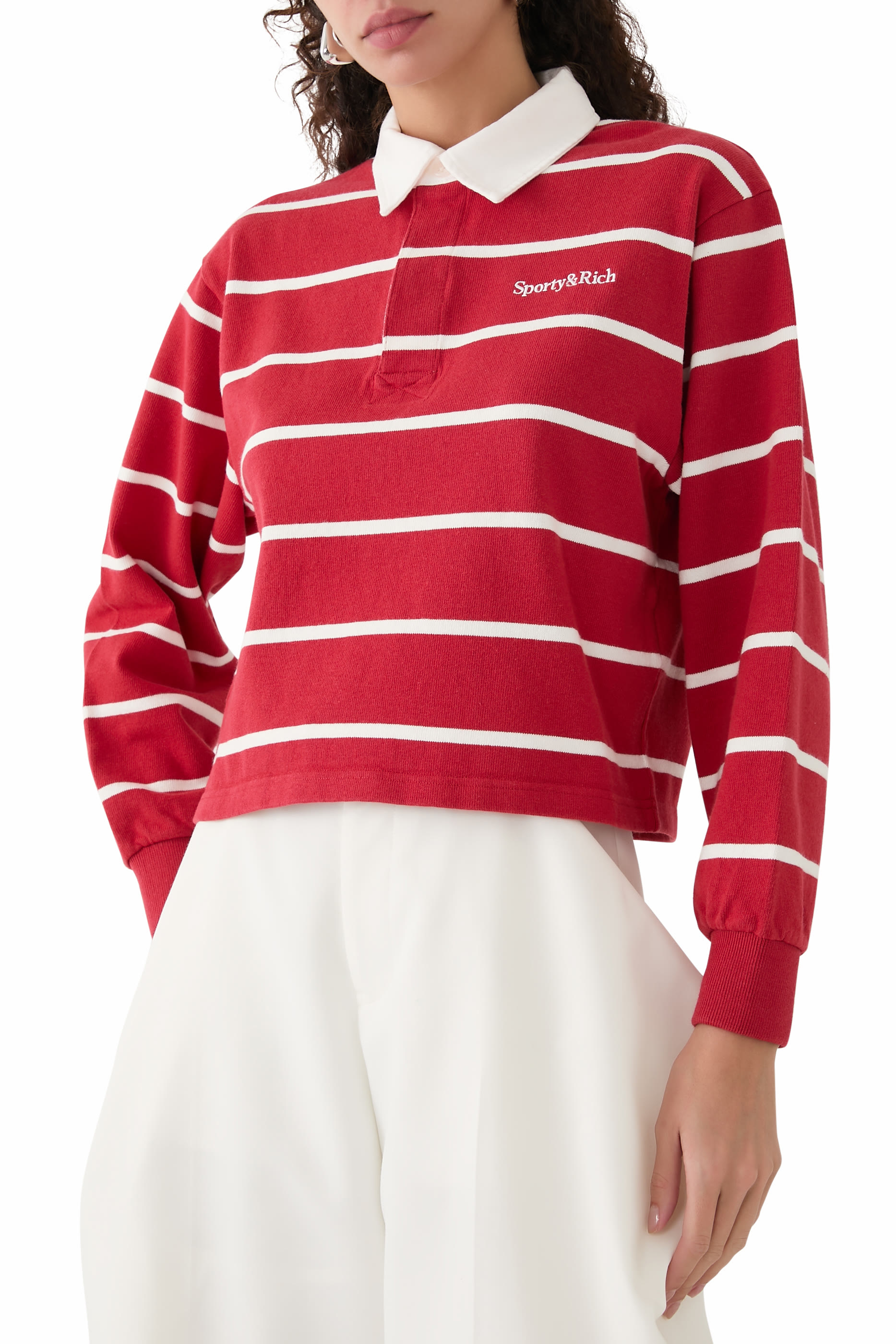 Serif Logo Crop Rugby Polo