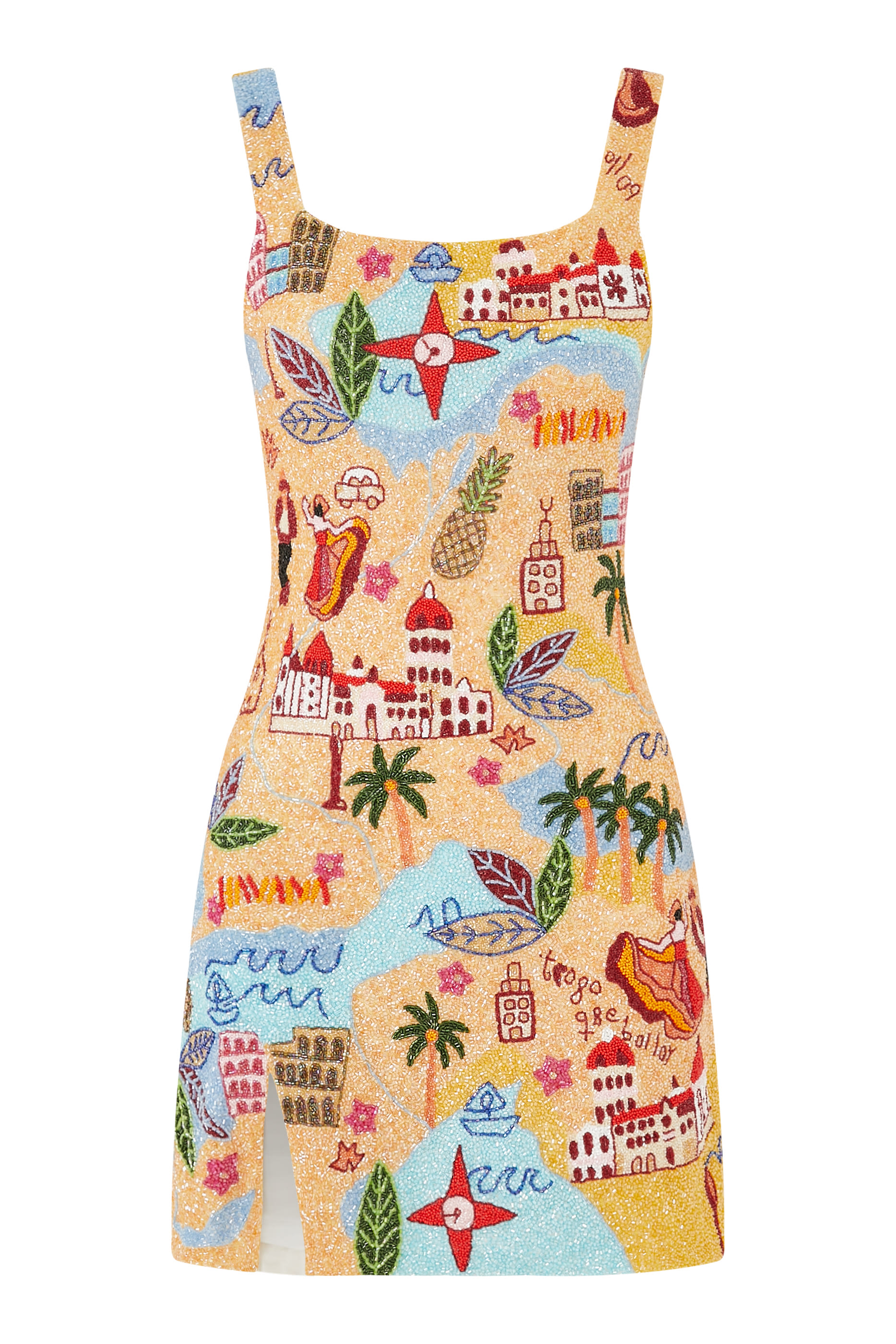 Havana Beaded Mini Dress 