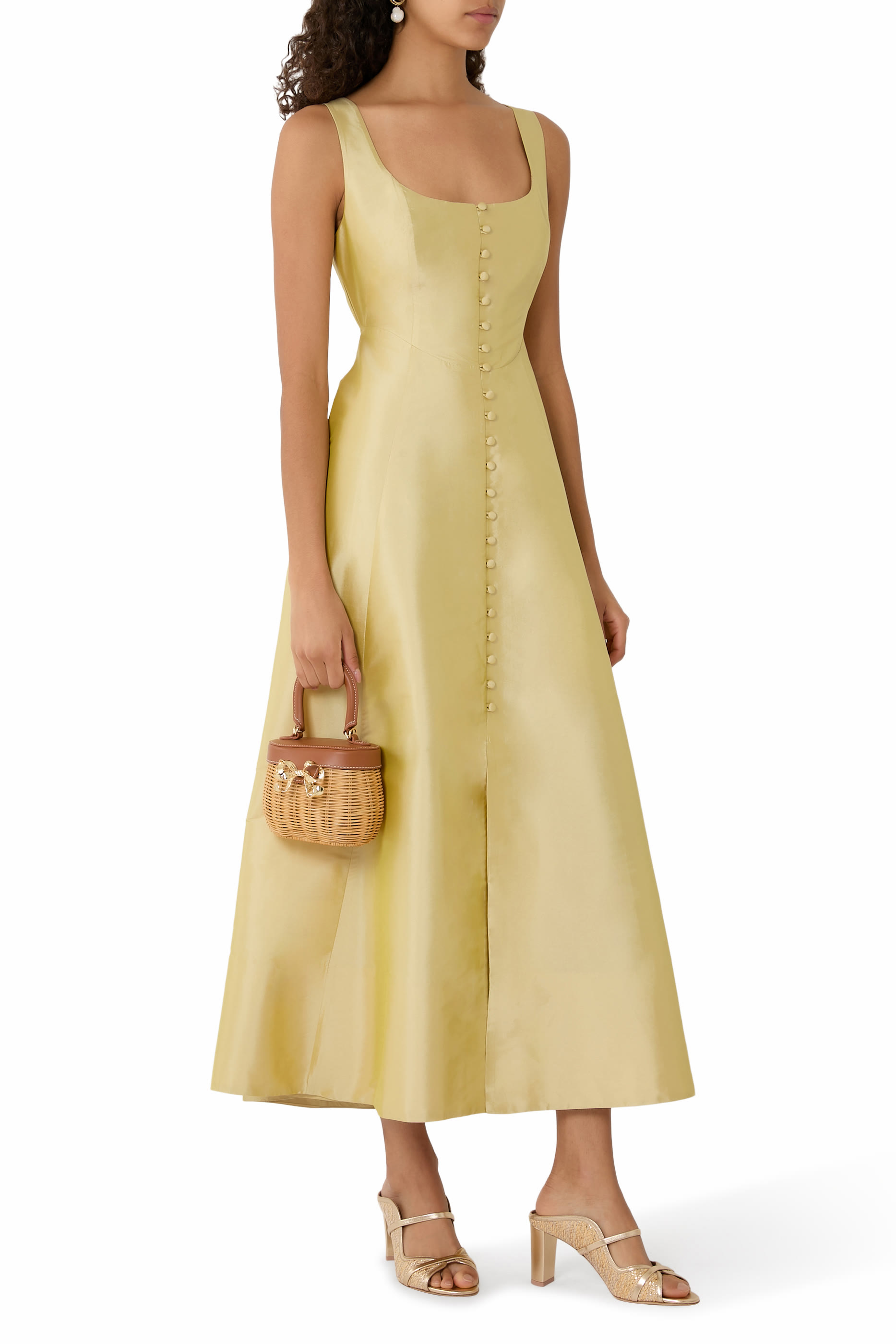 Norah Metallic Raffia 70 Heeled Sandals