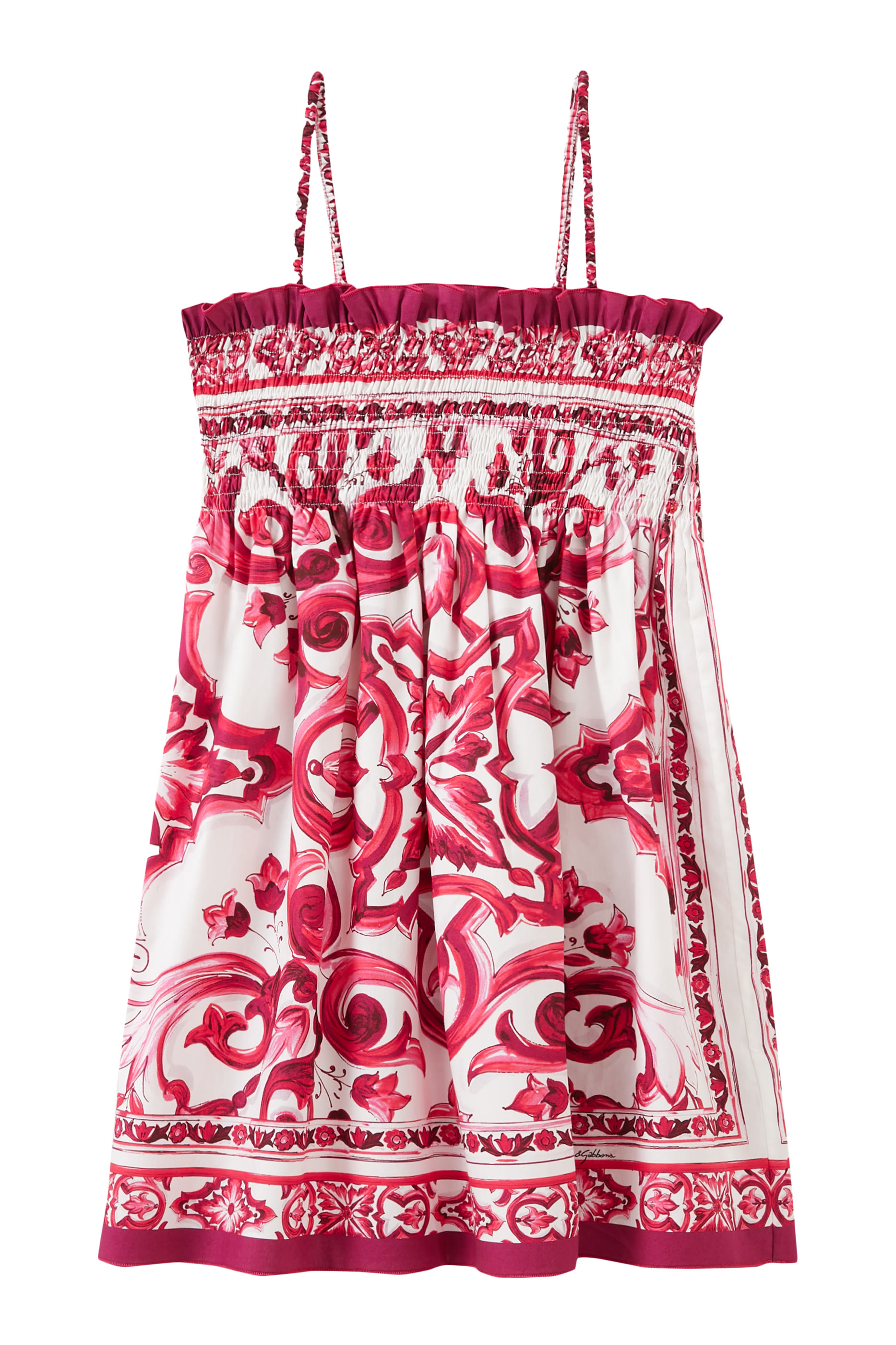 Kids Majolica Print Cotton Dress