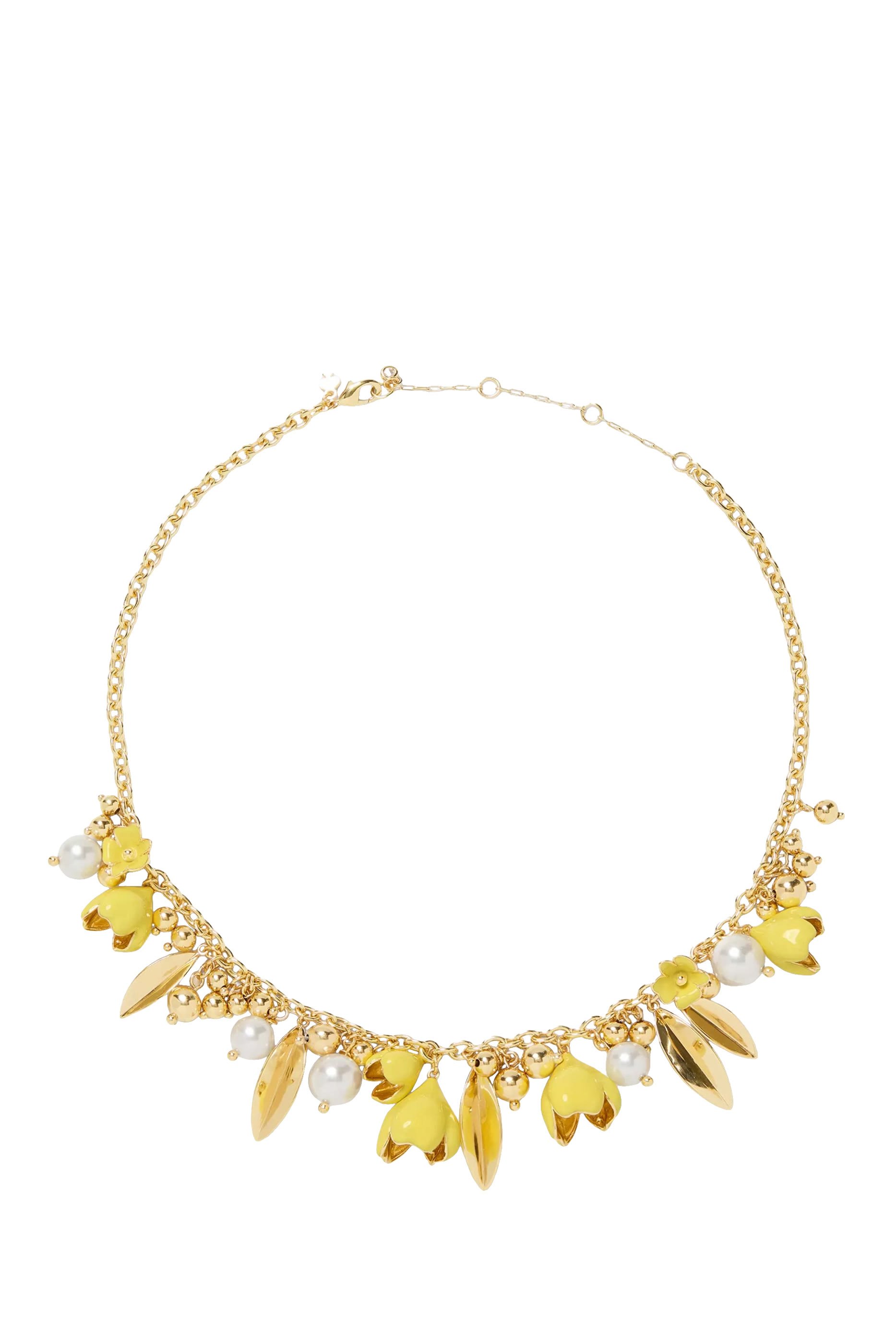 Bloom Statement Necklace, Glass & Enamel