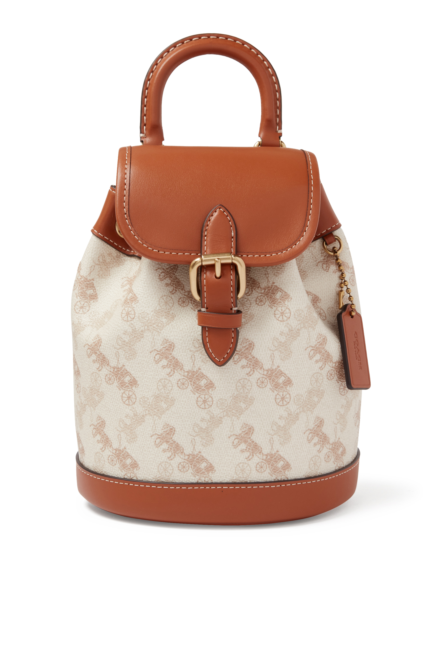 Harper Backpack with Horse and Carriage Print
