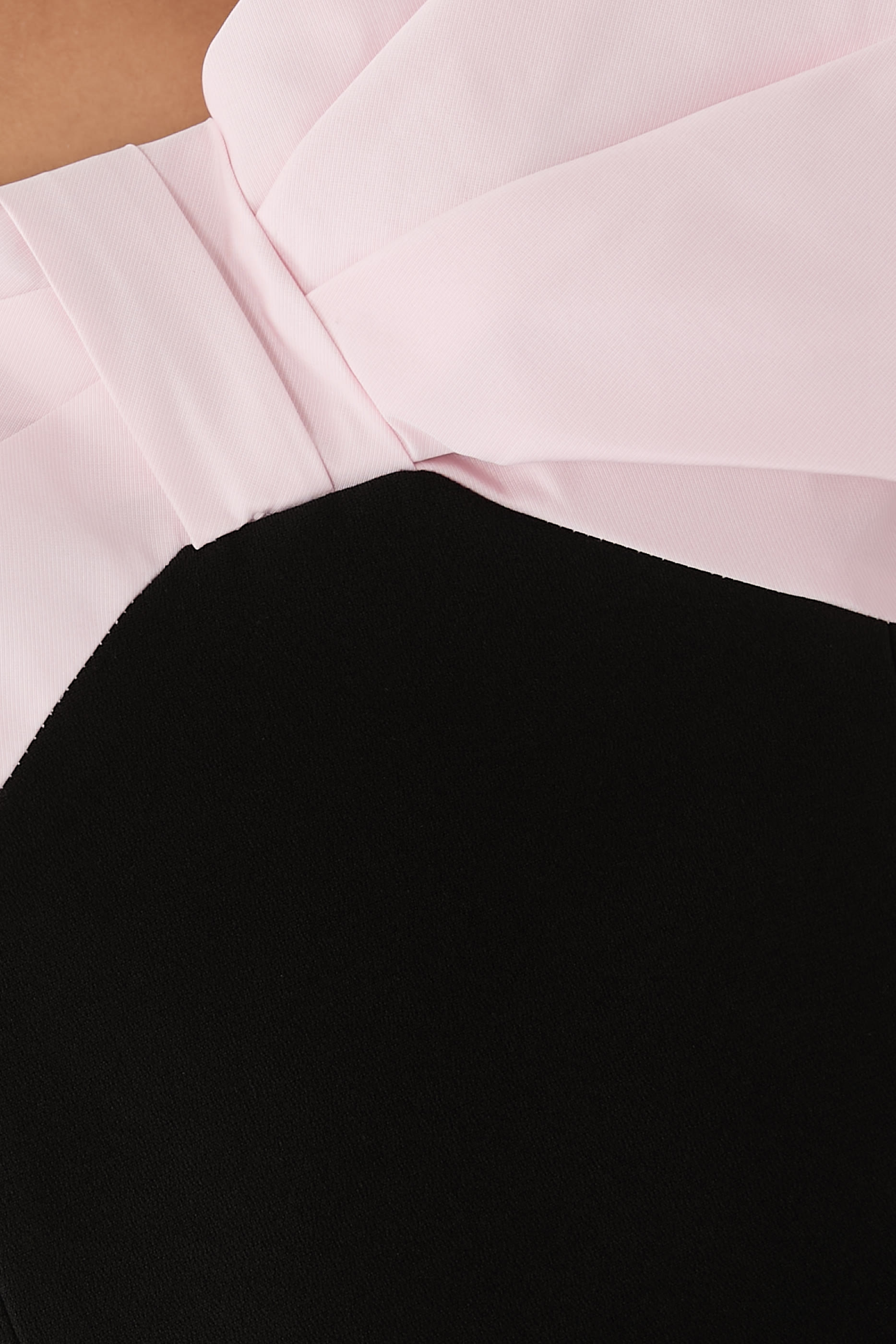 Crepe Mikado Bow Bodice Gown