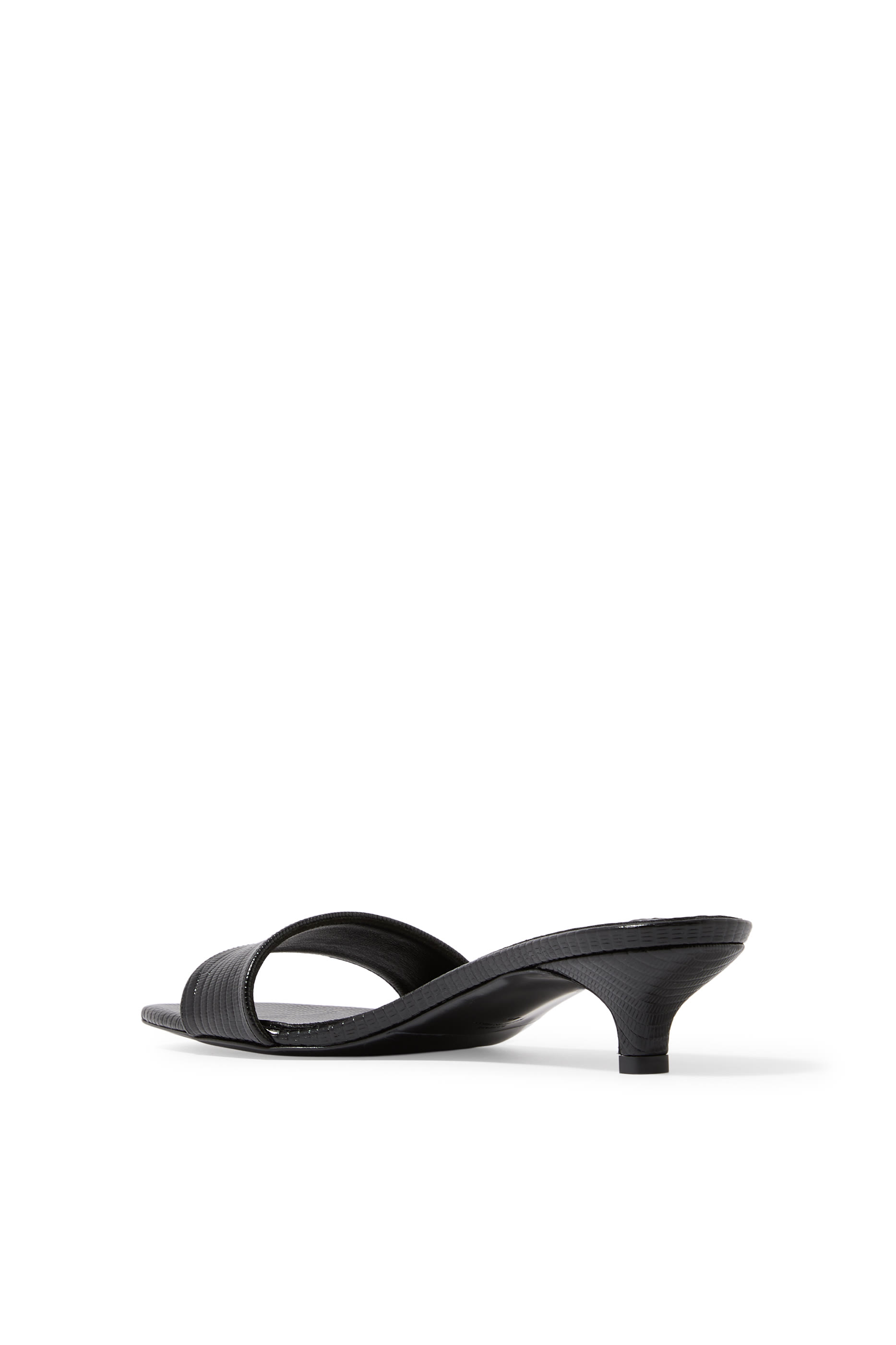 Slim Lizard-Embossed Bandeau 35 Mules 