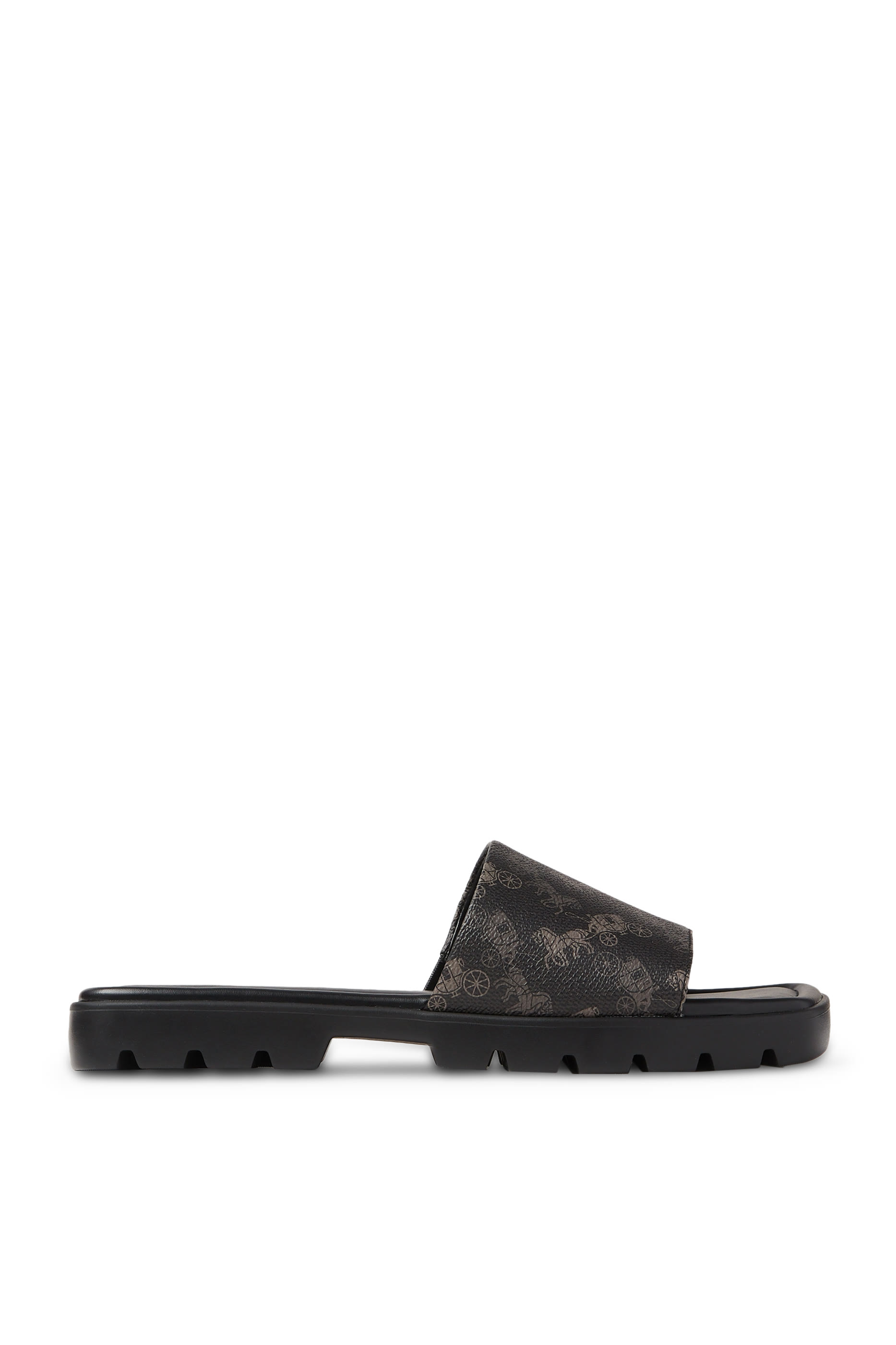 Florence Horse and Carriage-Print Canvas Flats