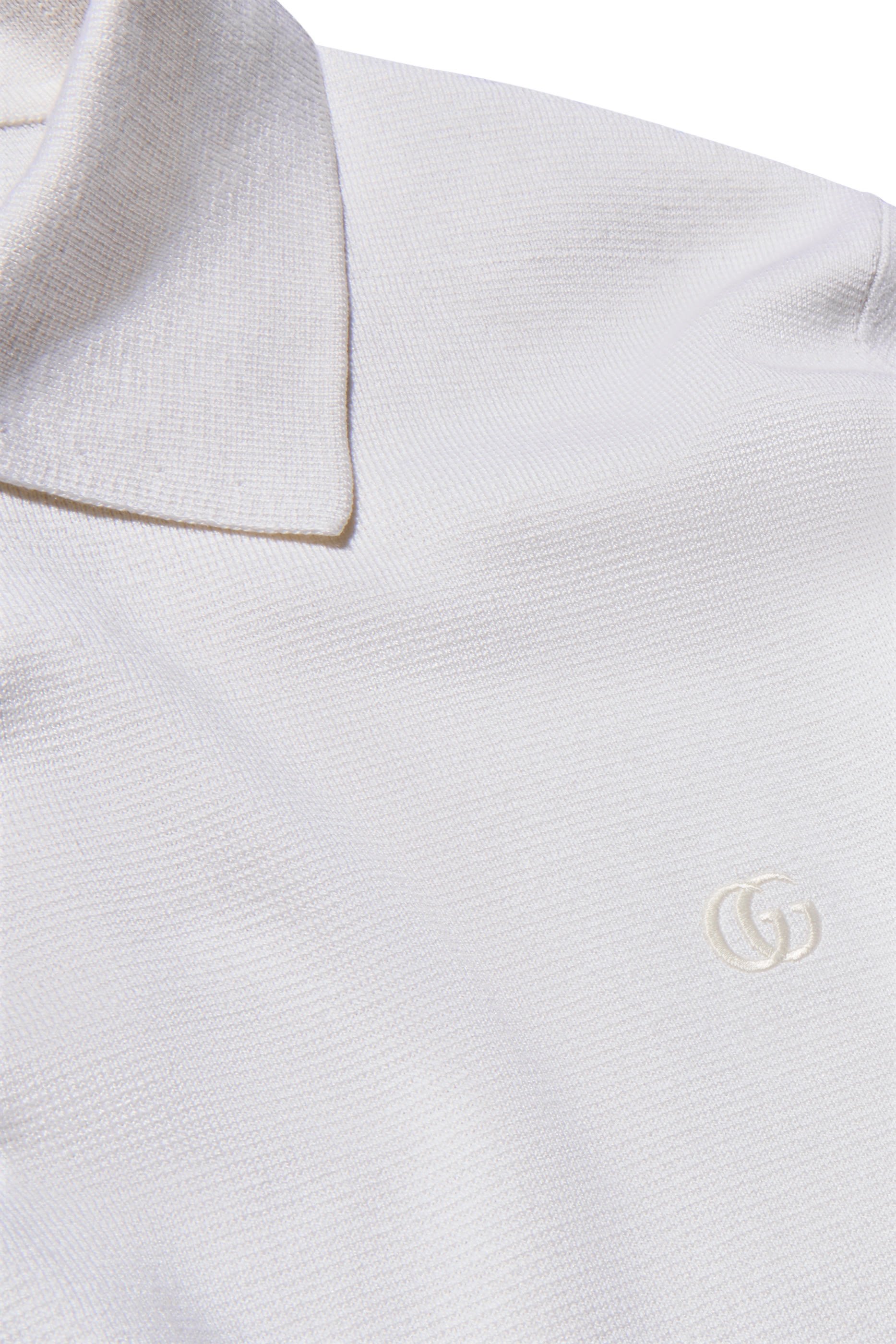 Silk Cotton Polo Shirt 
