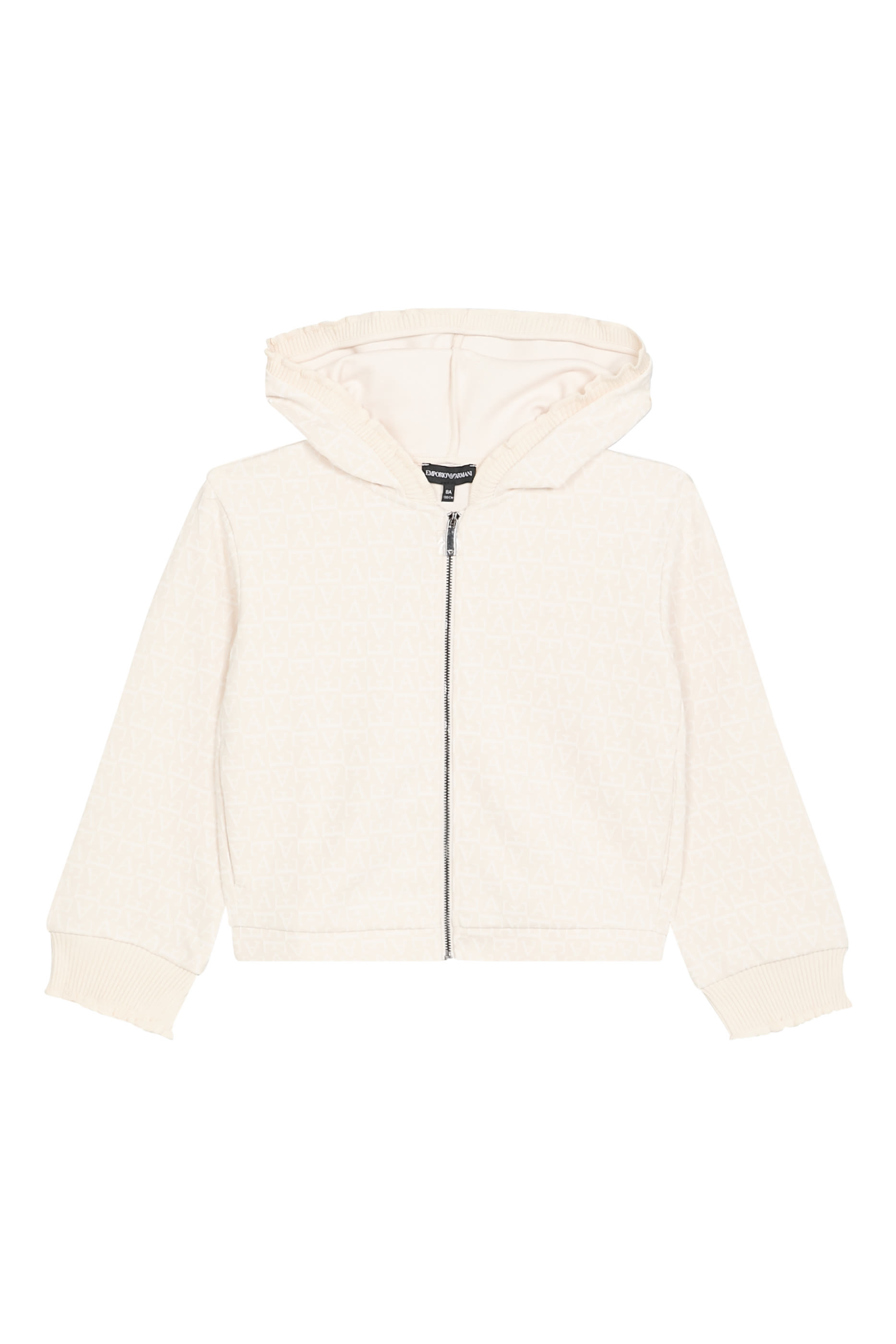 Kids Hooded Monogram Zip Sweatshirt 