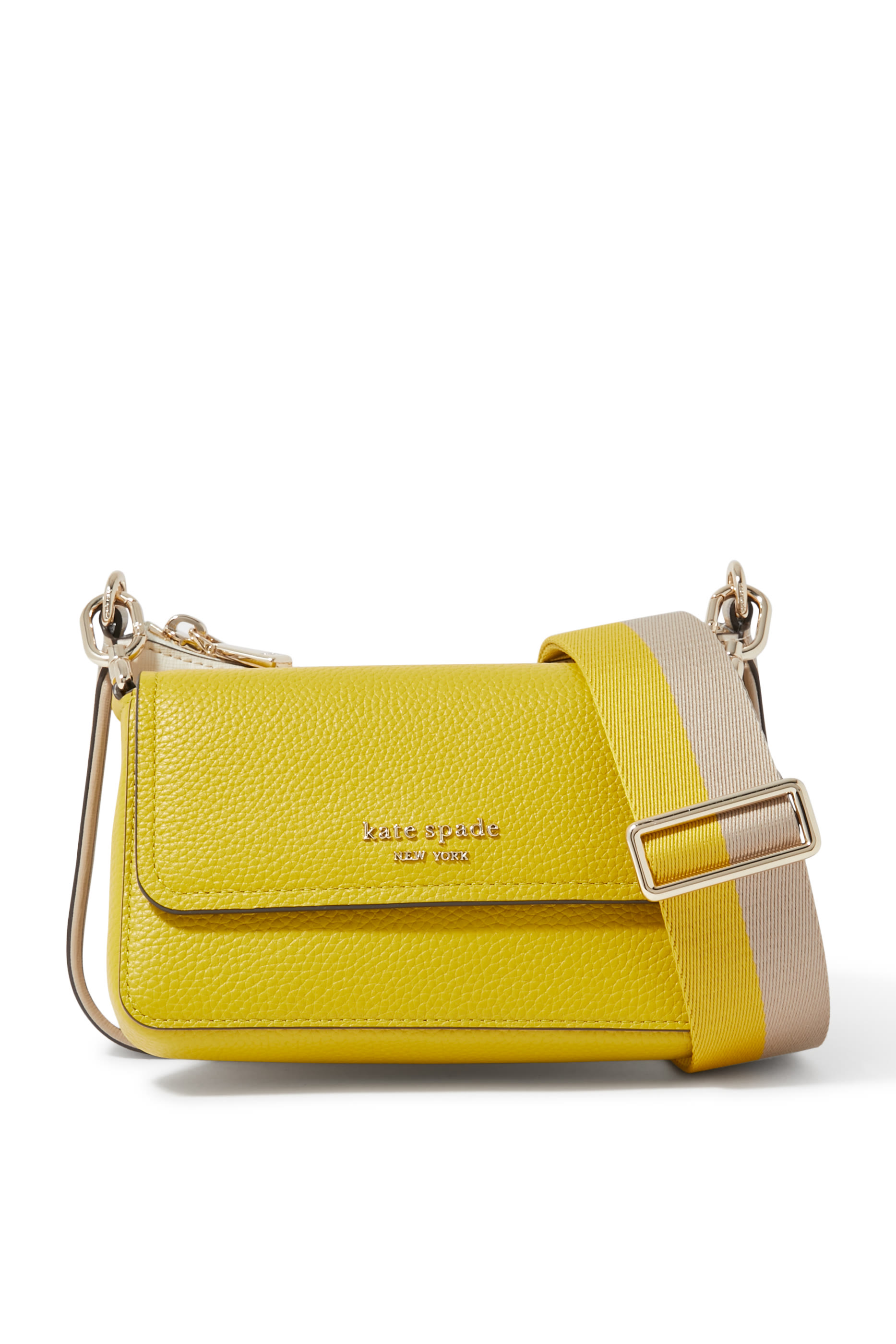 Double Up Leather Crossbody Bag
