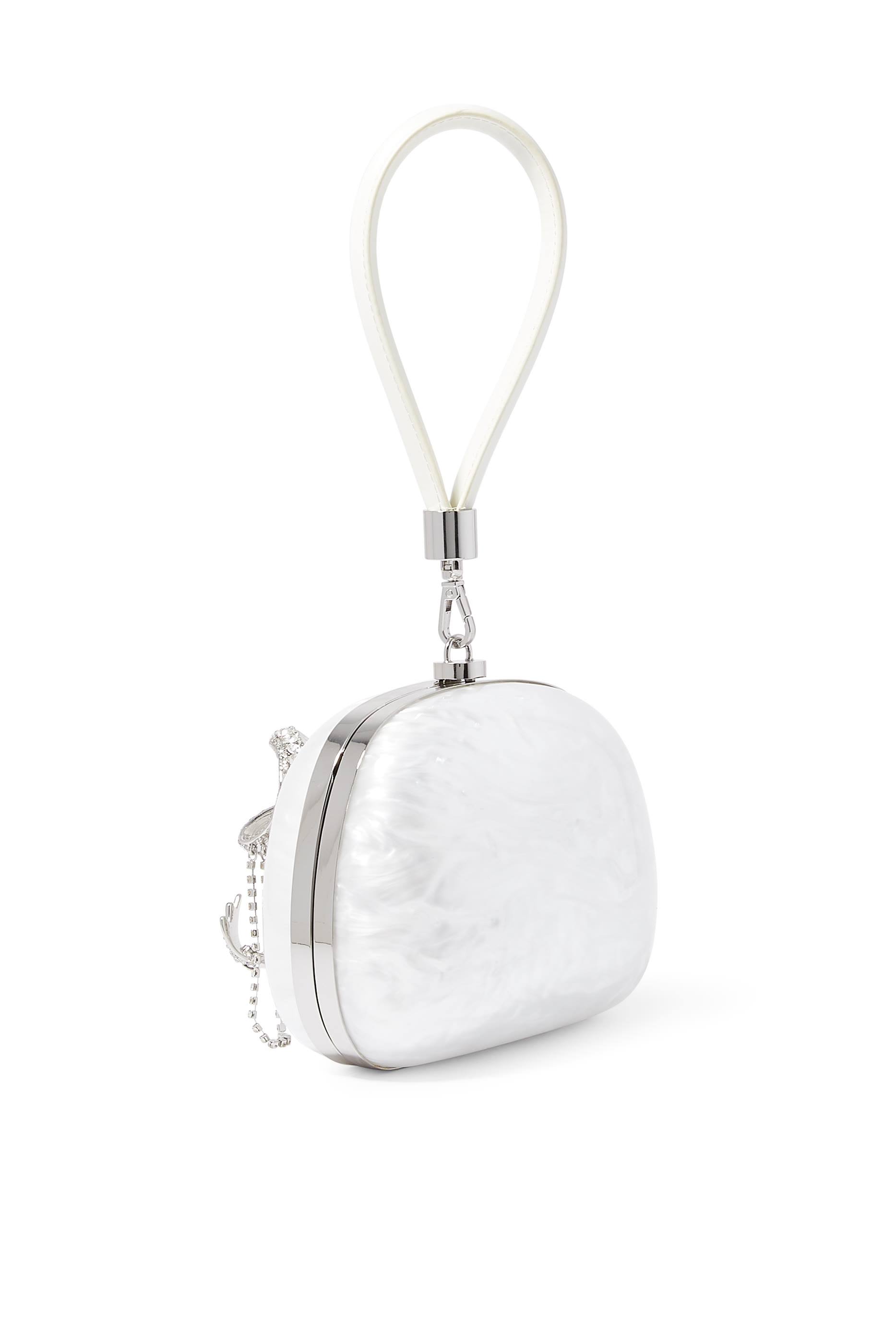 Pearl Top Handle Clutch Bag