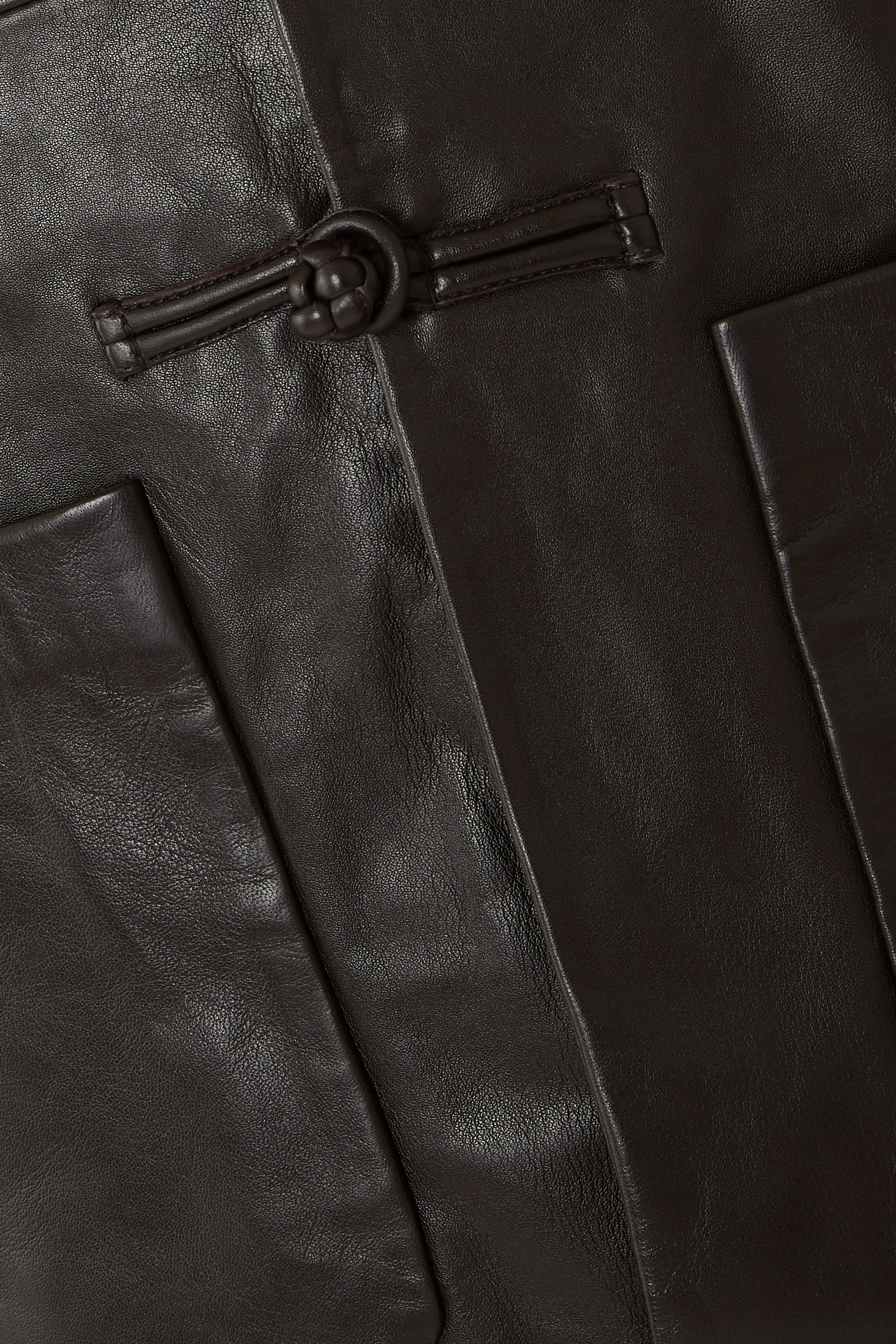 Mandarin Leather Jacket 