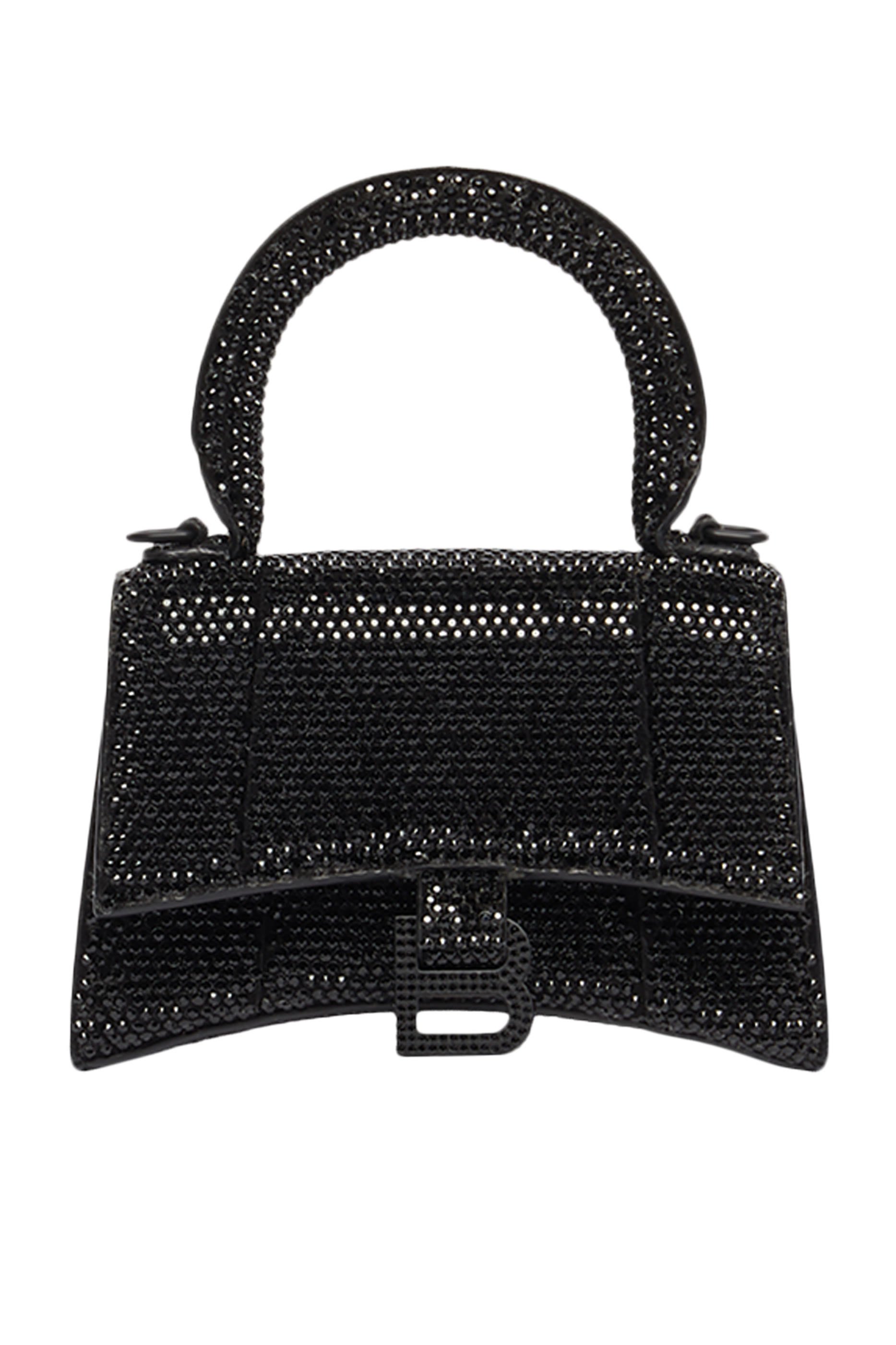 Hourglass Mini Bag With Chain And Rhinestones