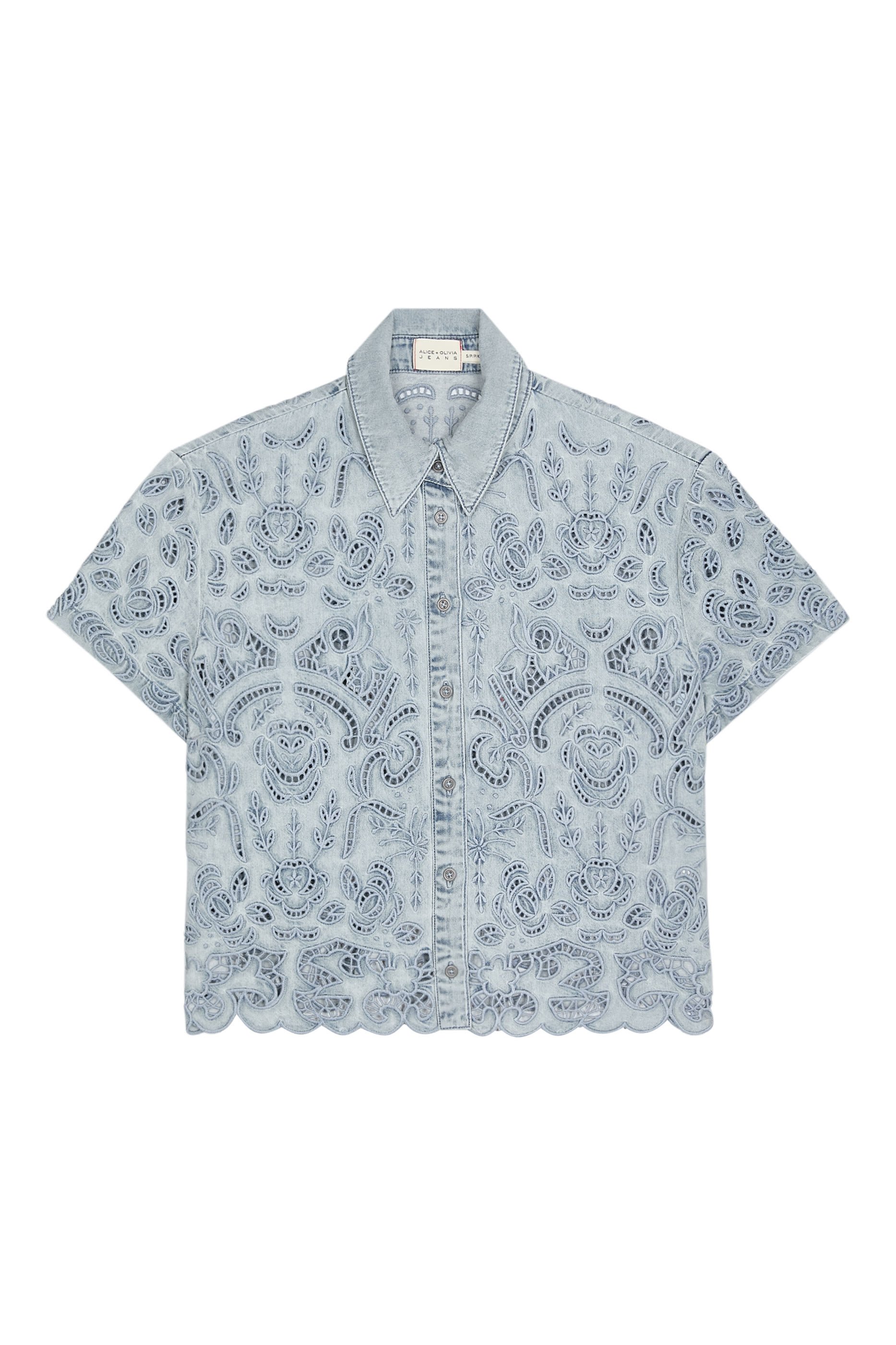 Lane Denim Button Down Top