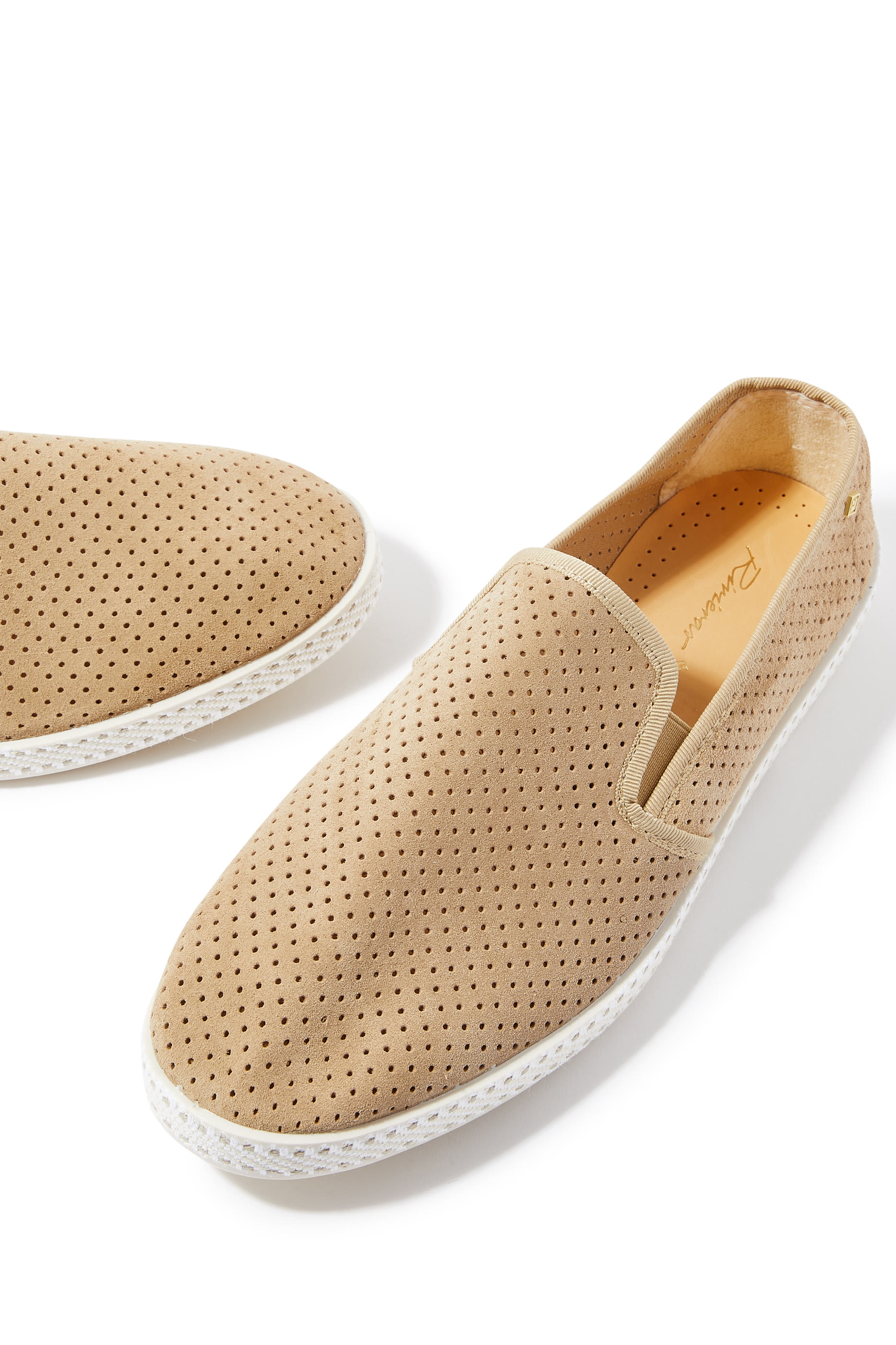 Perforated Suede Loafers