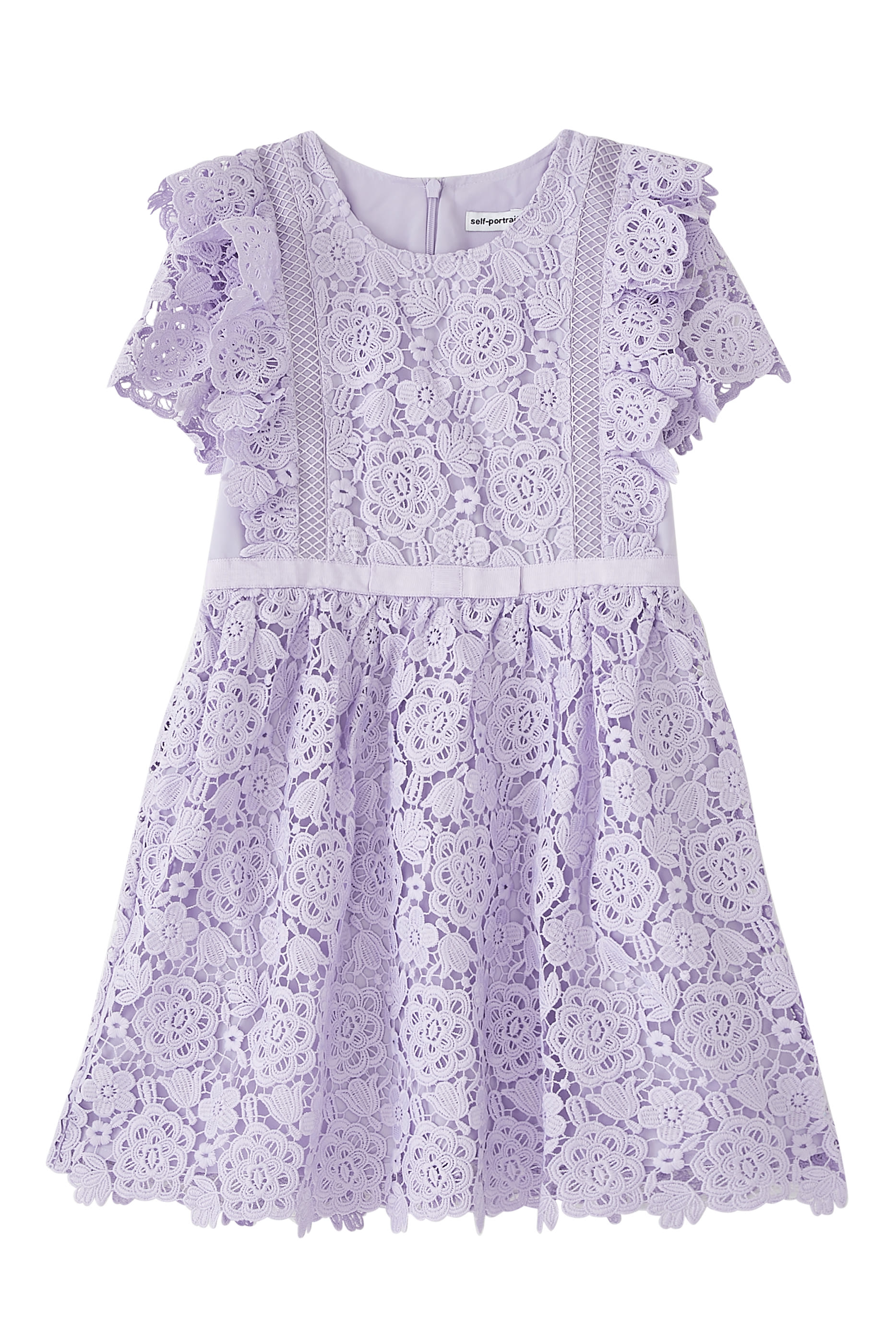 Kids Scalloped Floral Lace Dress