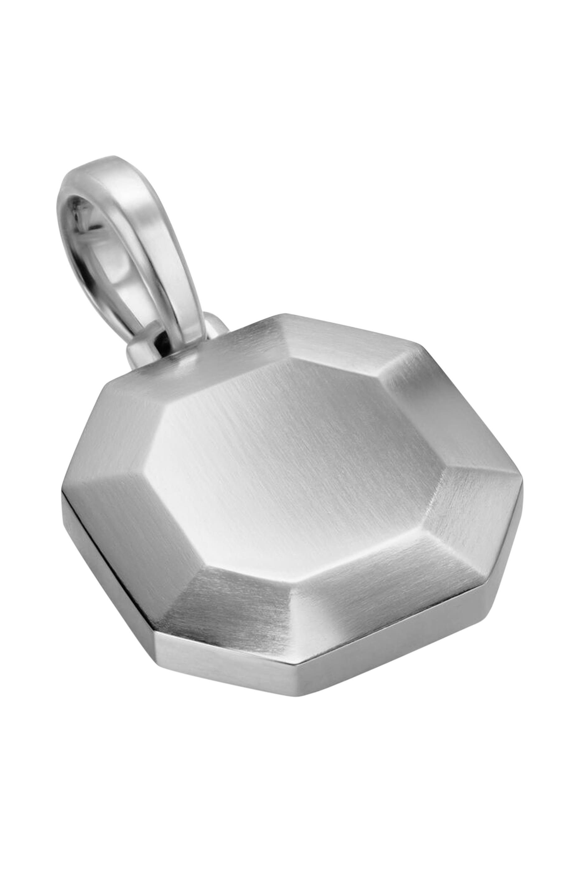 Faceted Amulet, Sterling Silver