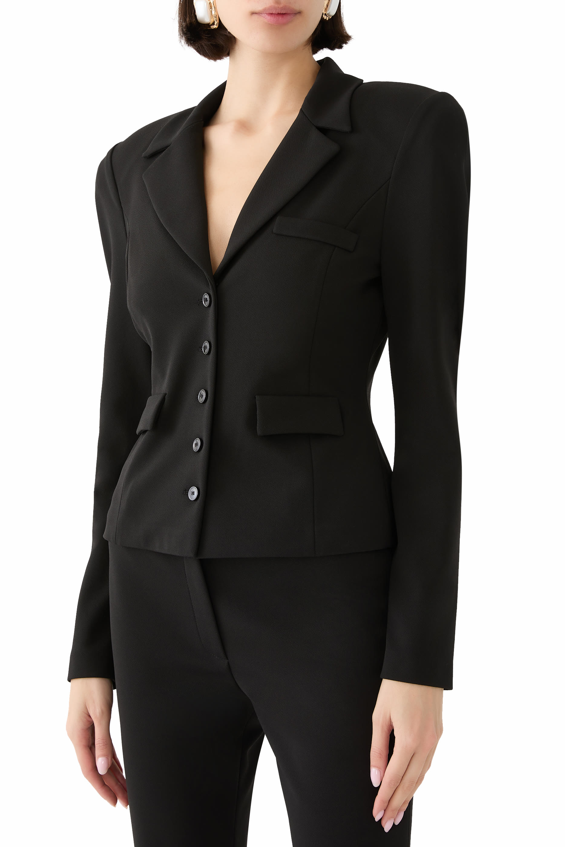 Fitted Single-Button Blazer 
