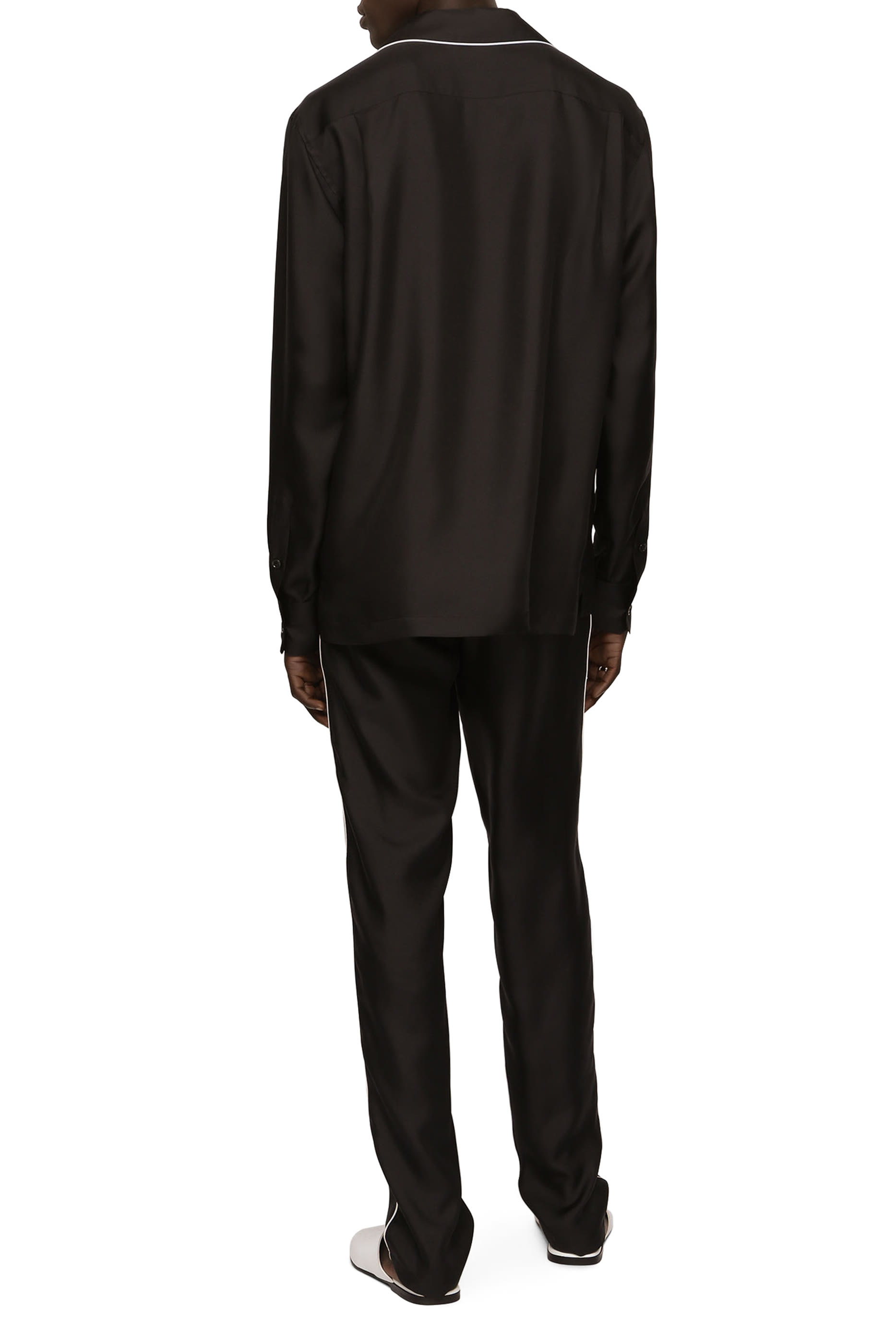 DG Embroidered Patch Silk Jogging Pants