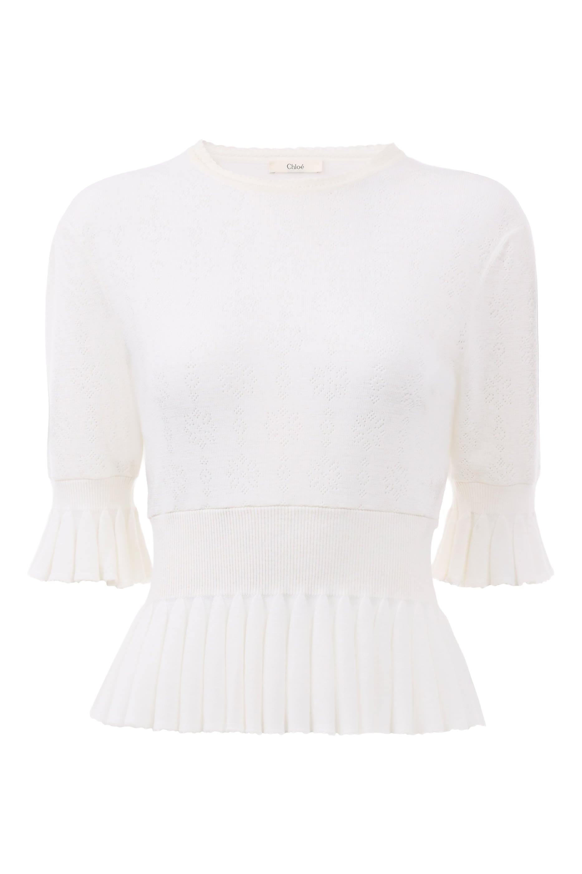 Cropped Ruffle Sweater