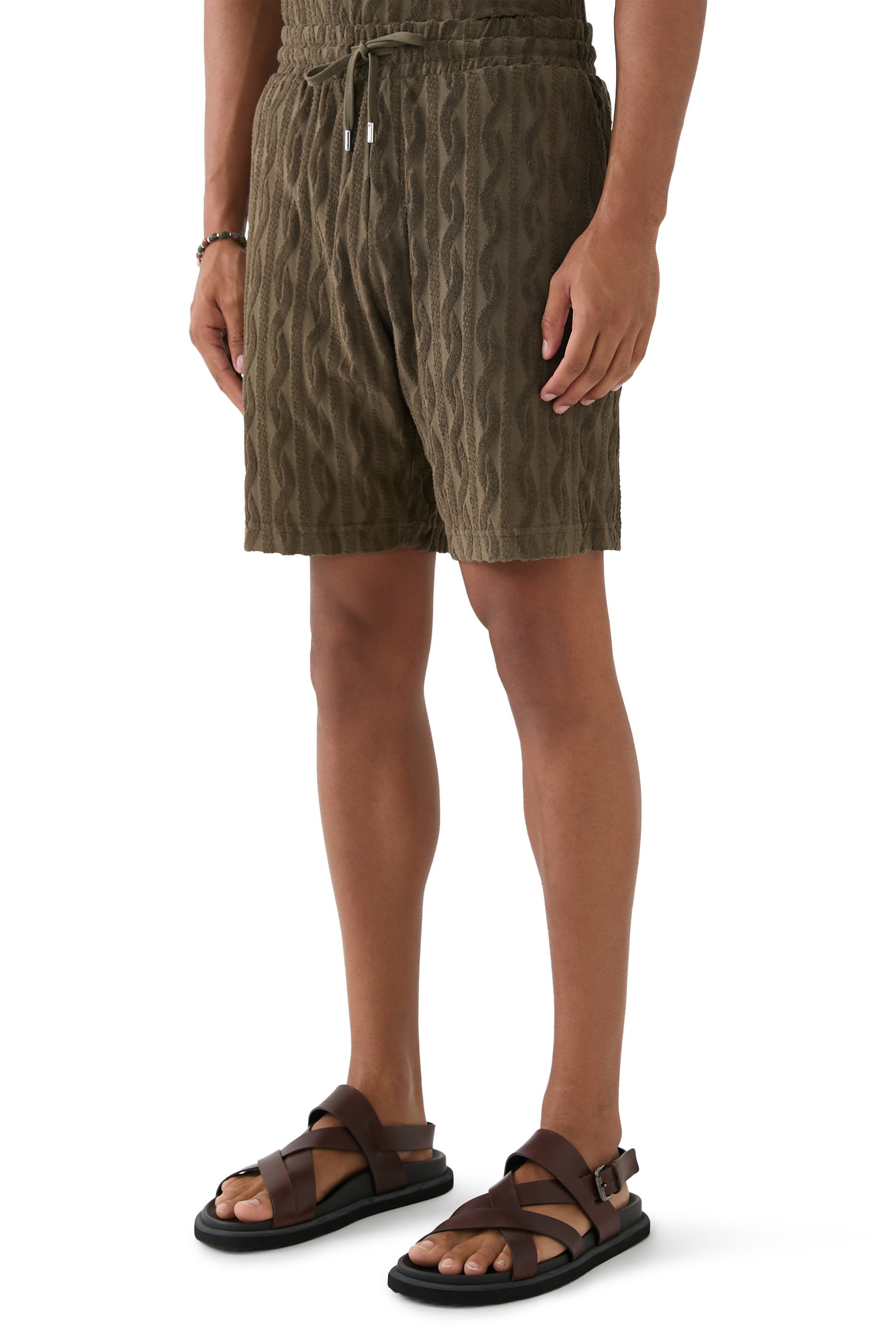  Augusto Terry Jacquard Shorts