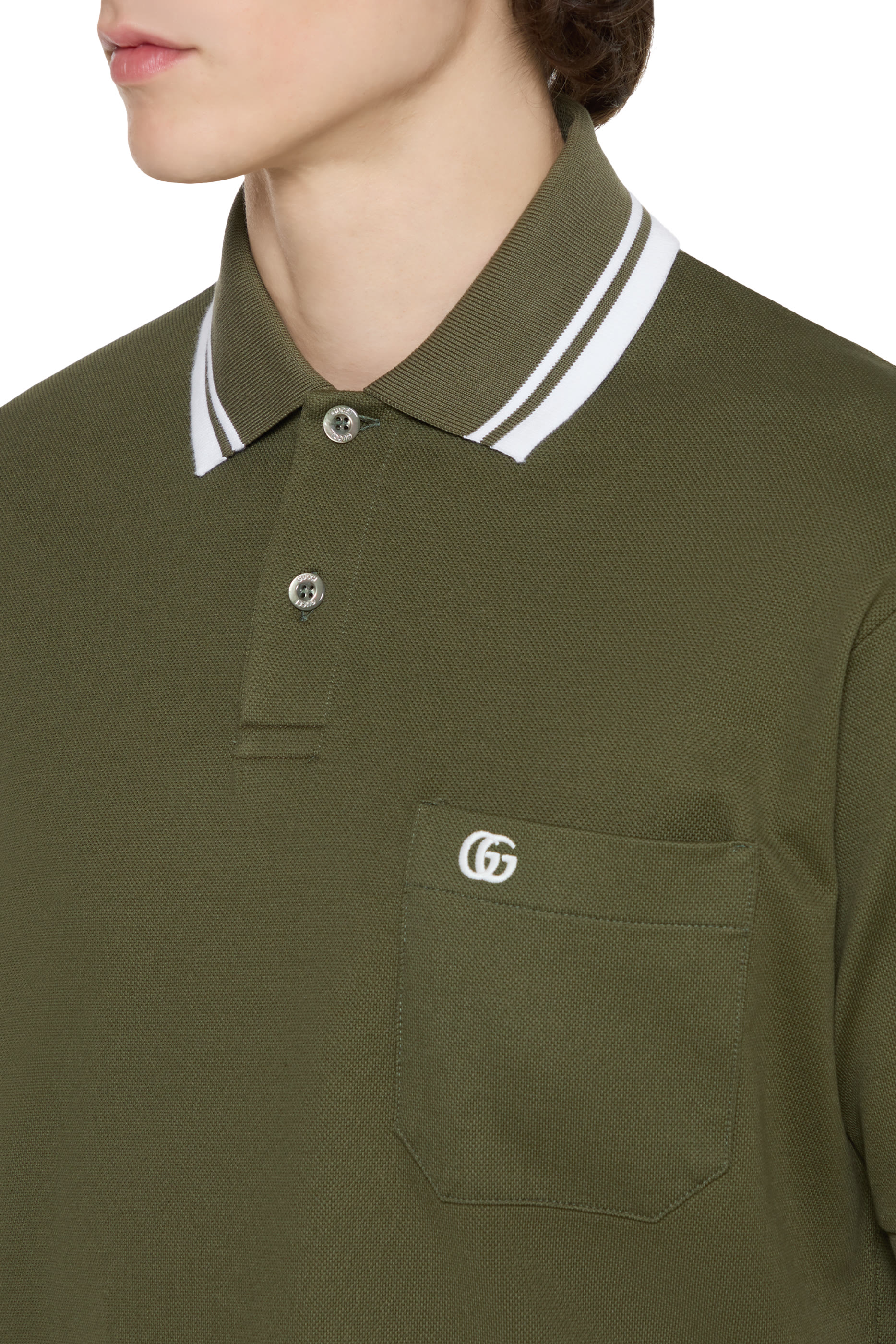 Logo Embroidery Cotton Piquet Polo Shirt