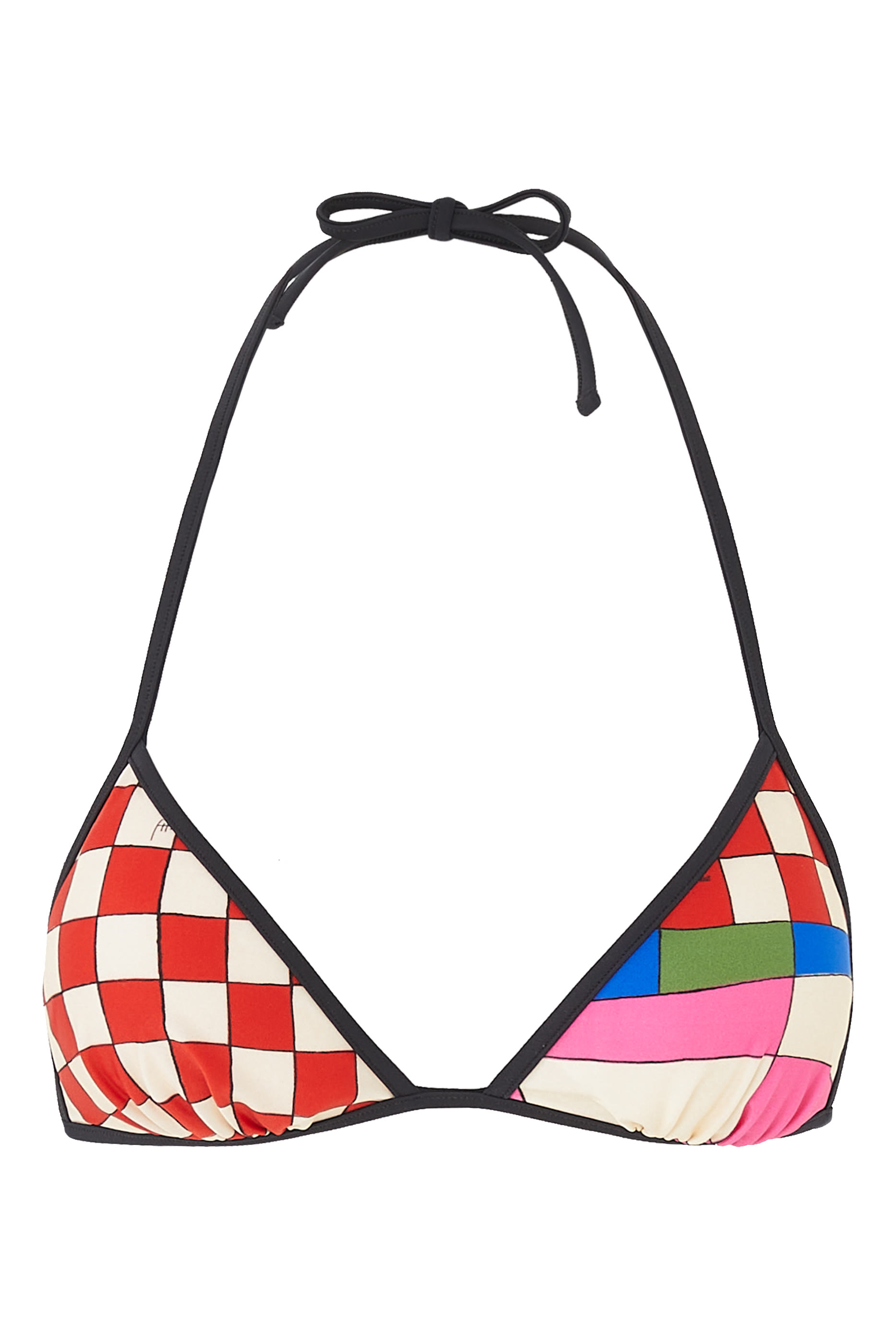 Giardino-Print Halterneck Bikini Top