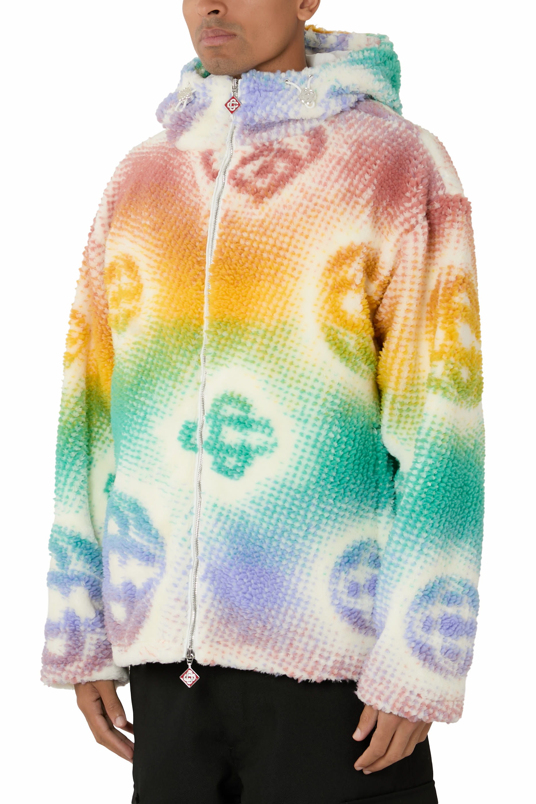  Halftone Monogram Fleece Jacket