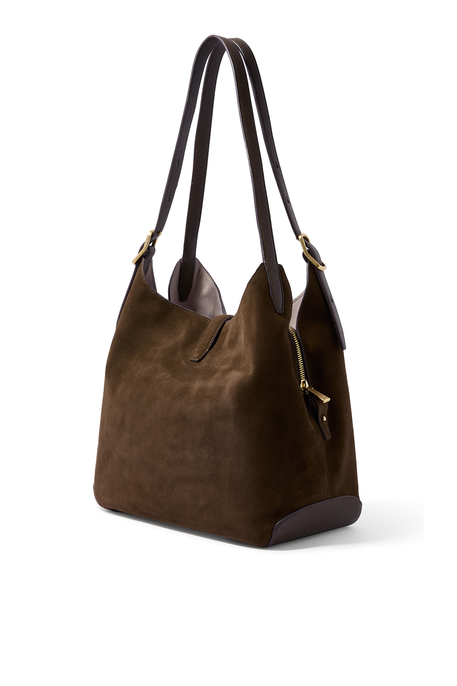 Deco Suede Crossbody Tote Bag