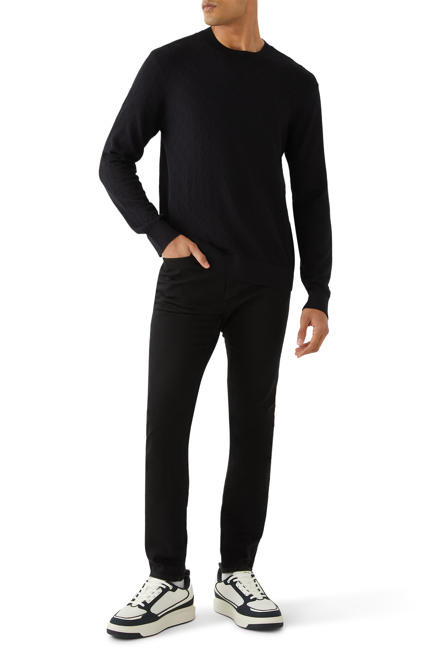 ASV Tone-On-Tone Logo Crewneck Sweater