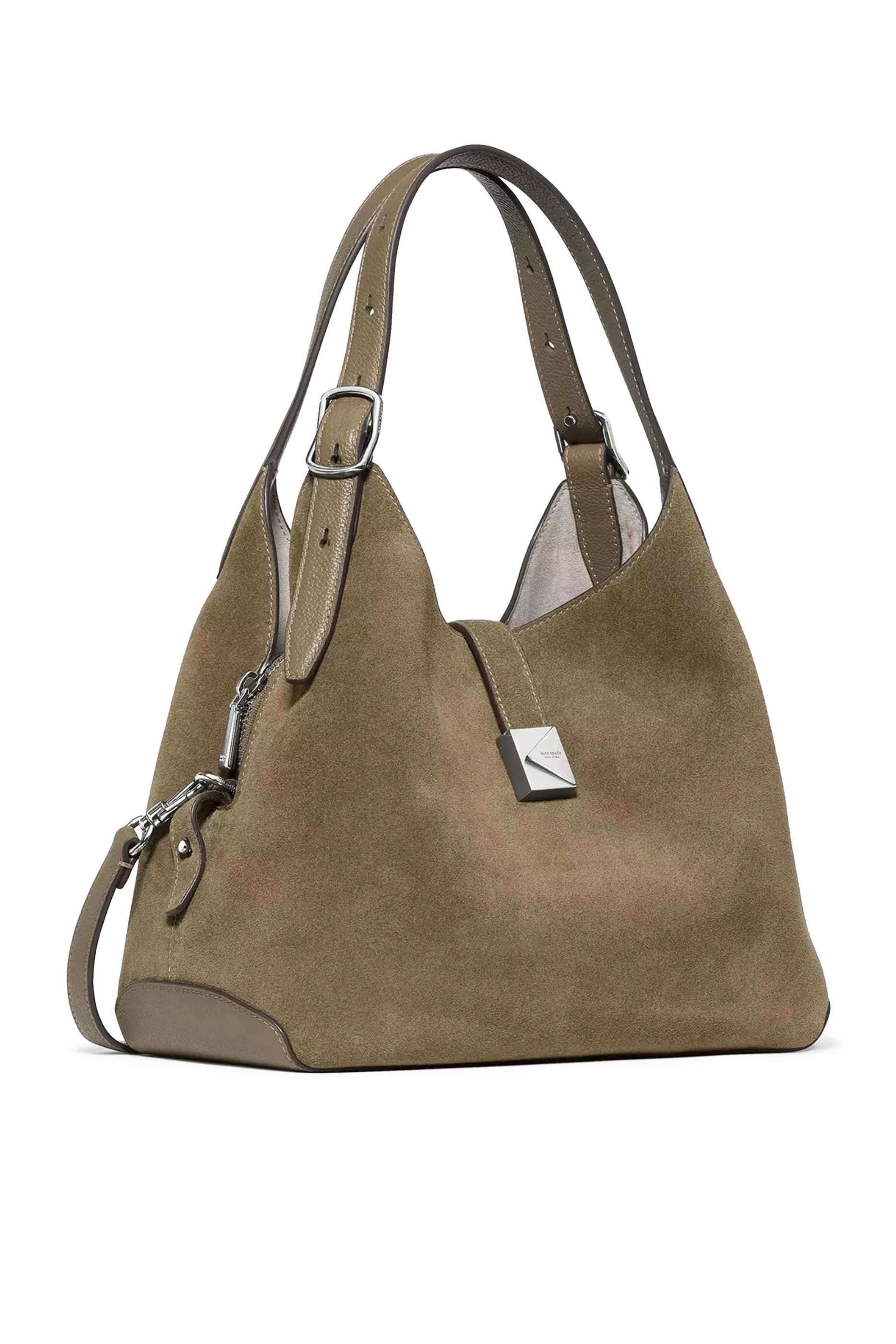 Deco Suede Crossbody Tote Bag