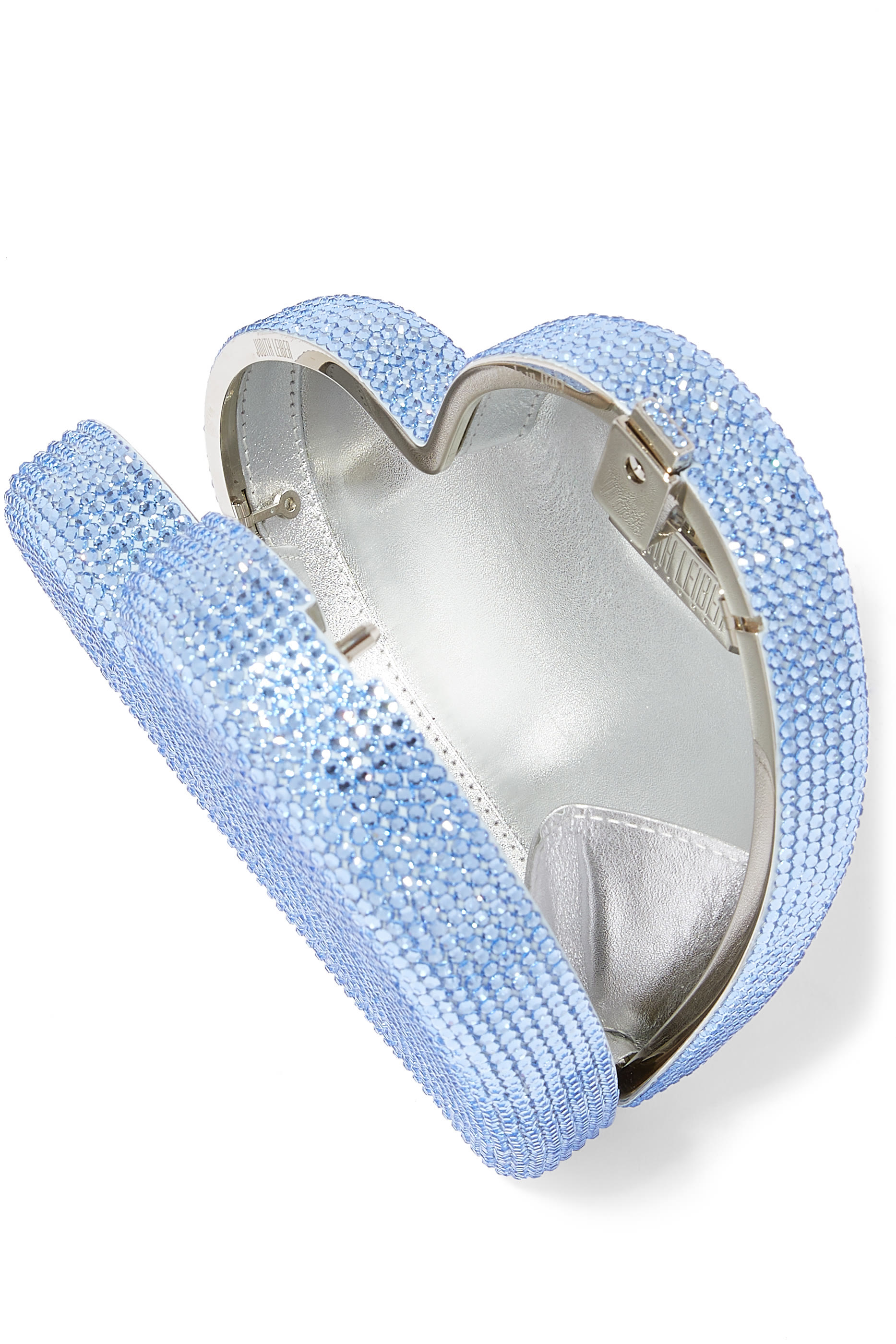 Heart Crystal-Embellished Clutch