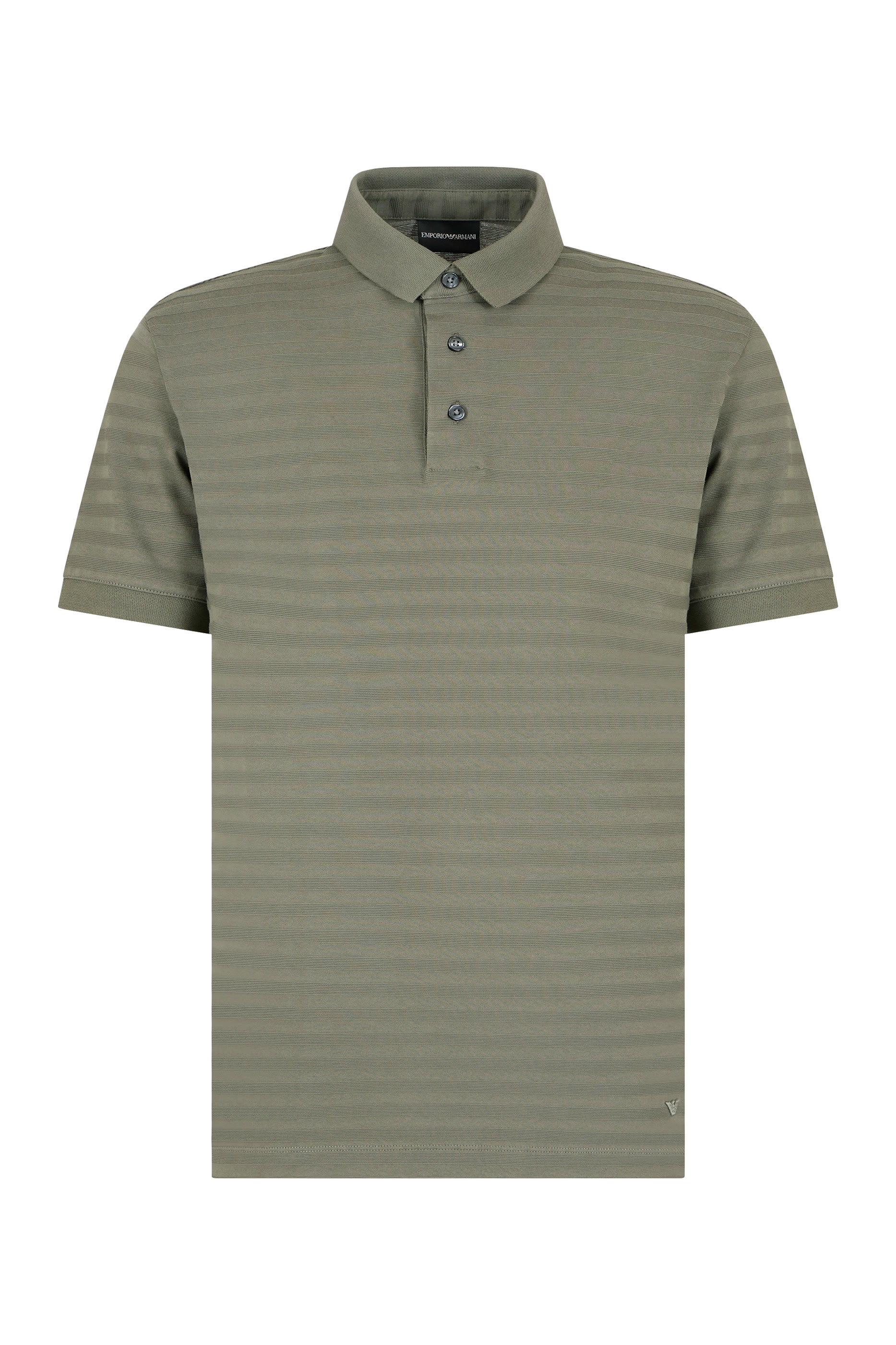 Horizontal Stripe Effect Polo Shirt