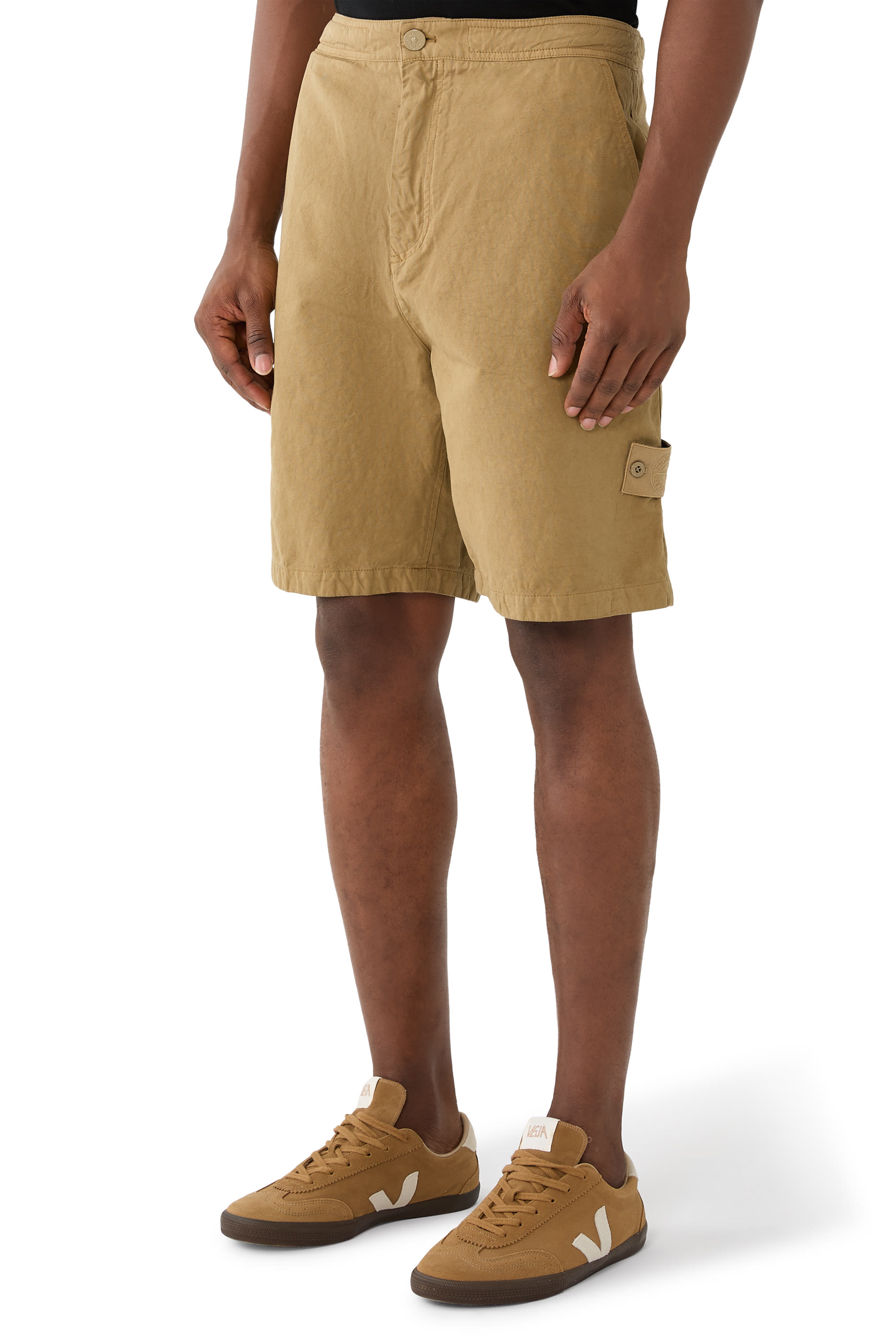 Logo Drawstring Waist Bermuda Shorts