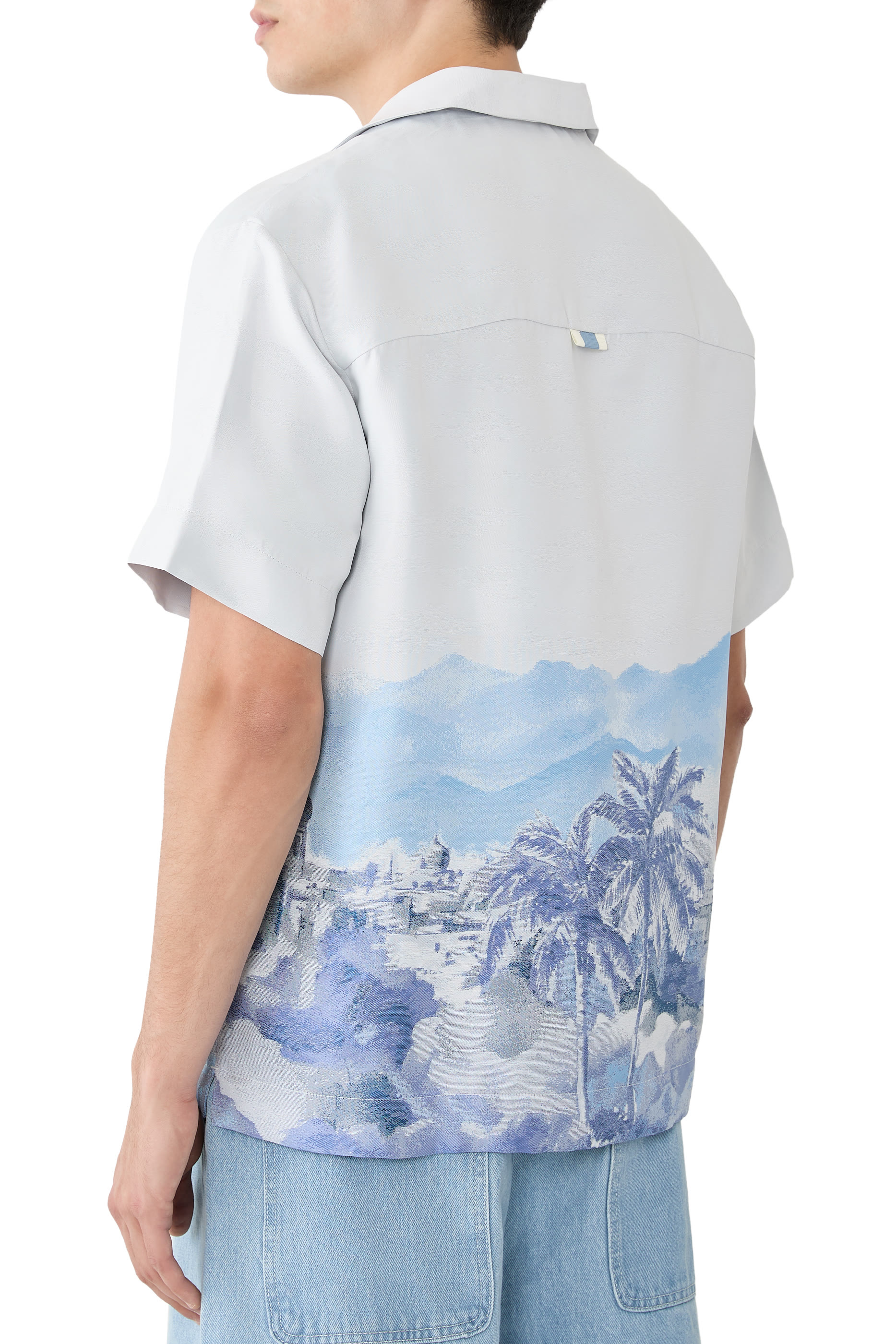 C&eacute;zanne Silk-Blend Jacquard Shirt