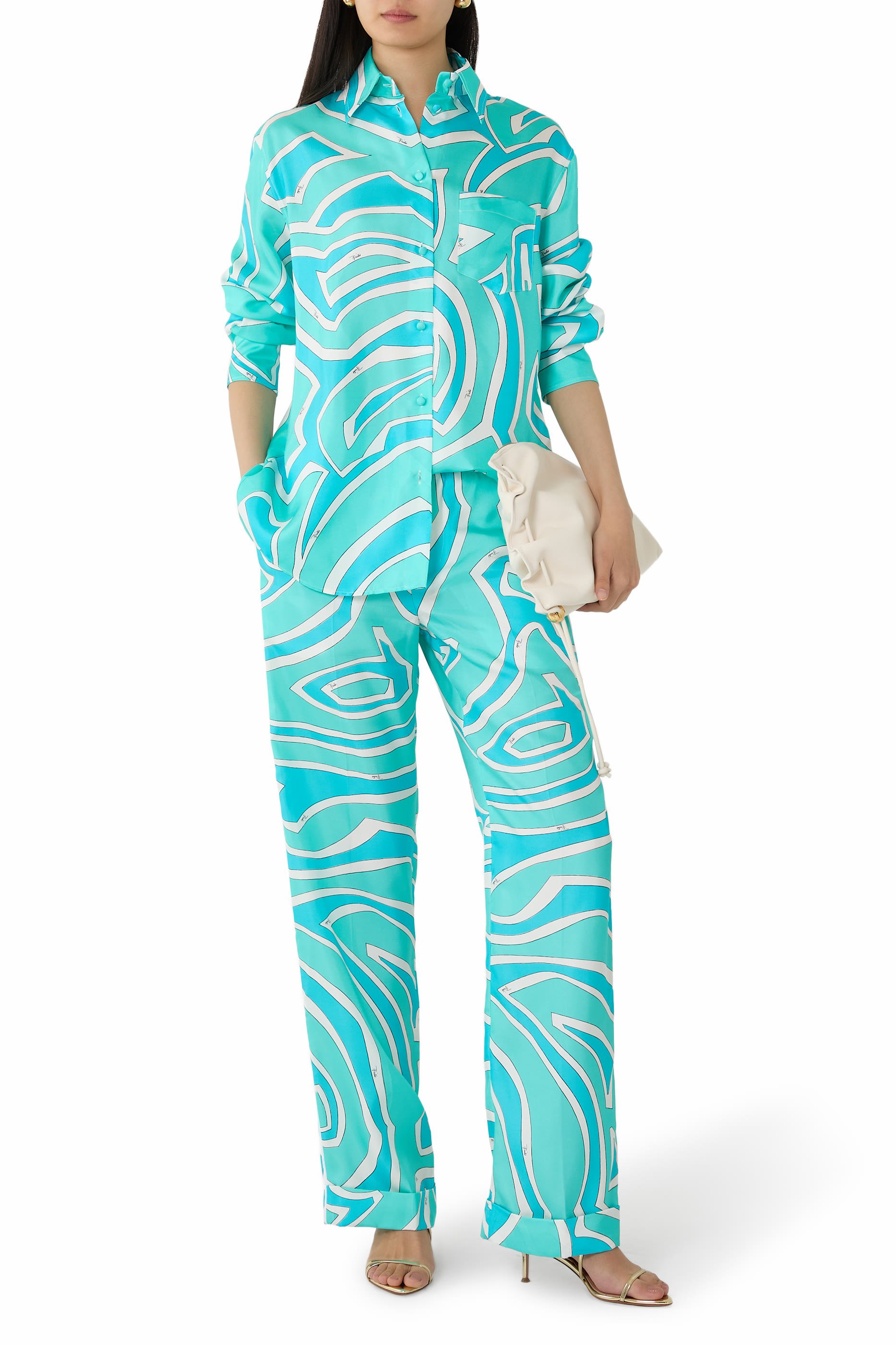 Printed Silk Twill Shirt