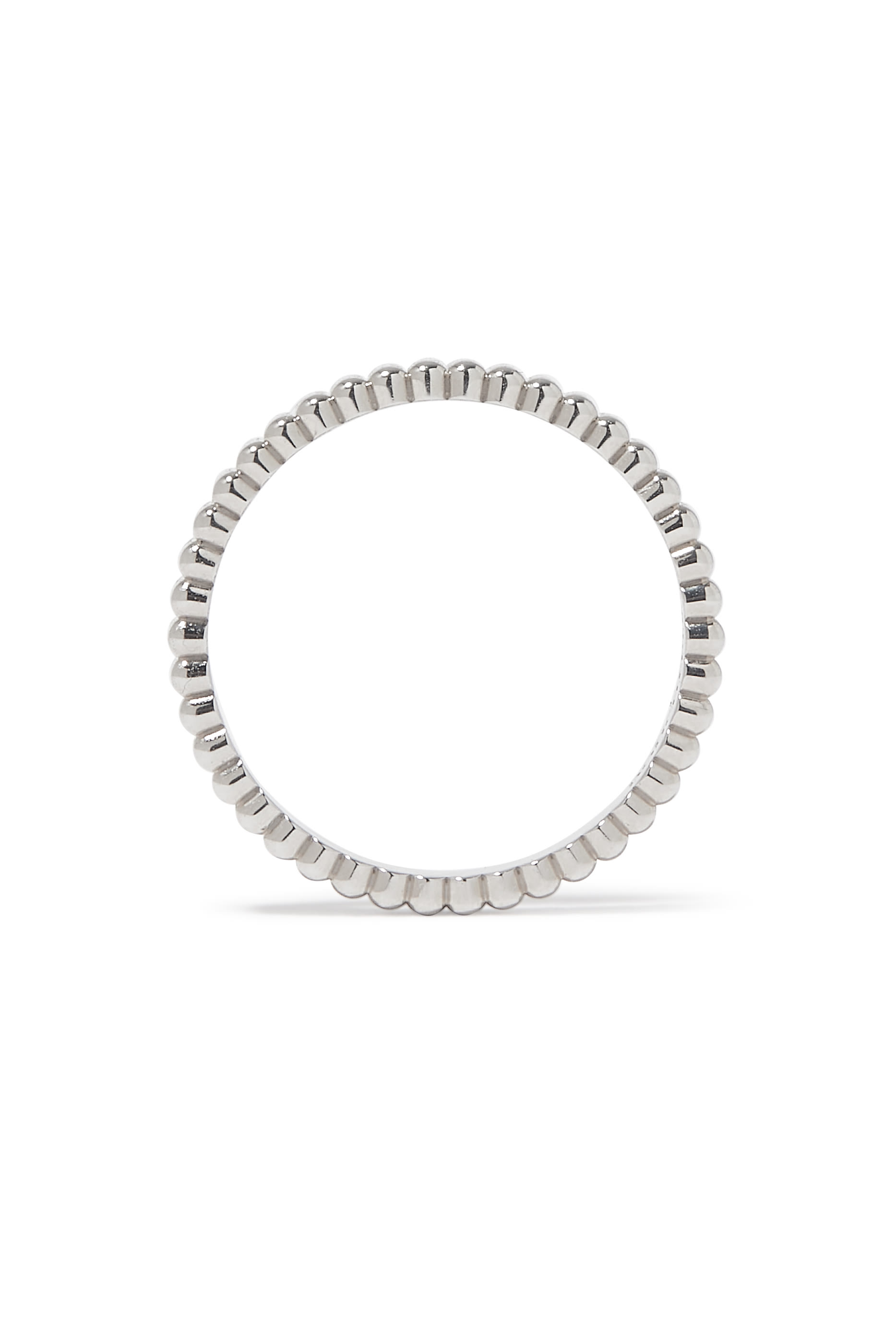 Quatre Radiant Edition Grosgrain Wedding Band, 18k White Gold