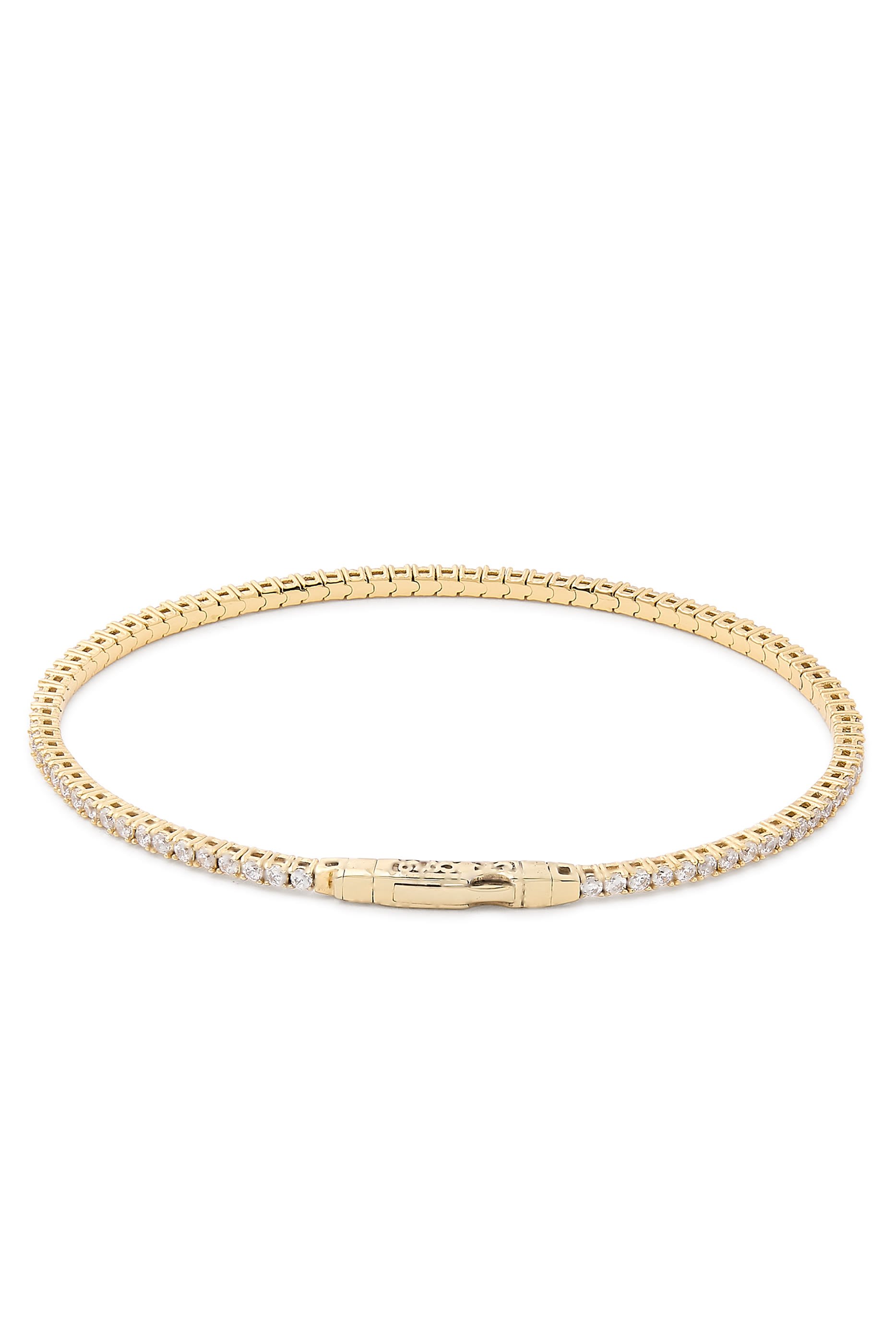 Diamond Tennis Bangle,  14ct Vermeil on Sterling Silver & AAAA+ Grade Cubic Zirconia