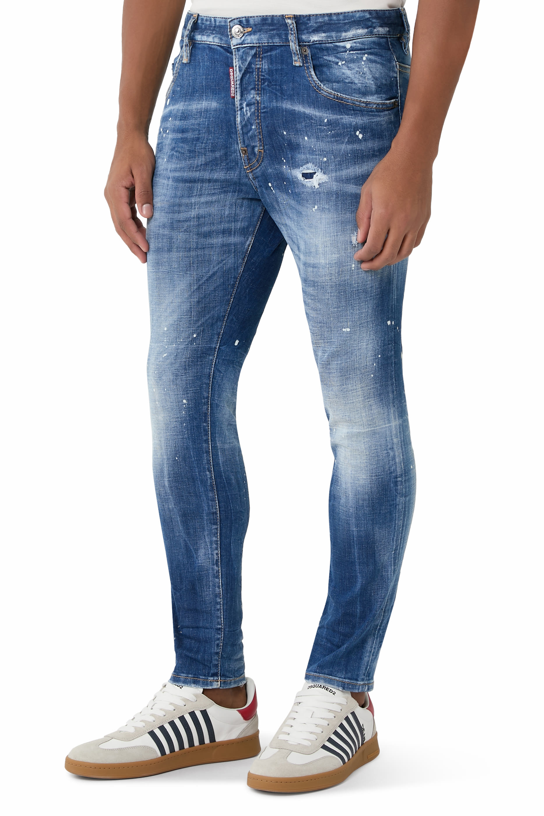 Medium Spots Wash Skater Jeans