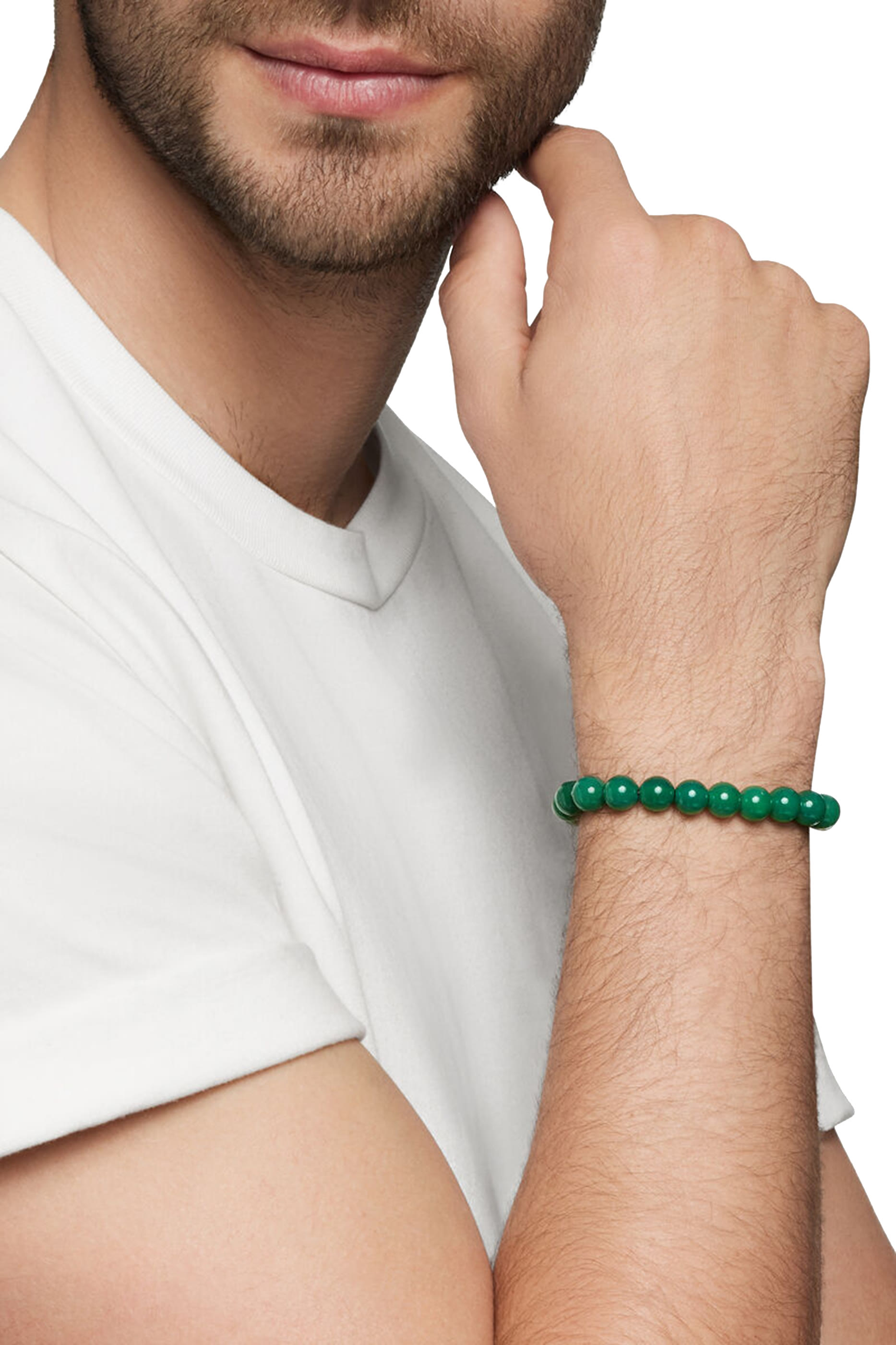 Spiritual Beaded Bracelet,  Sterling Silver & Onyx