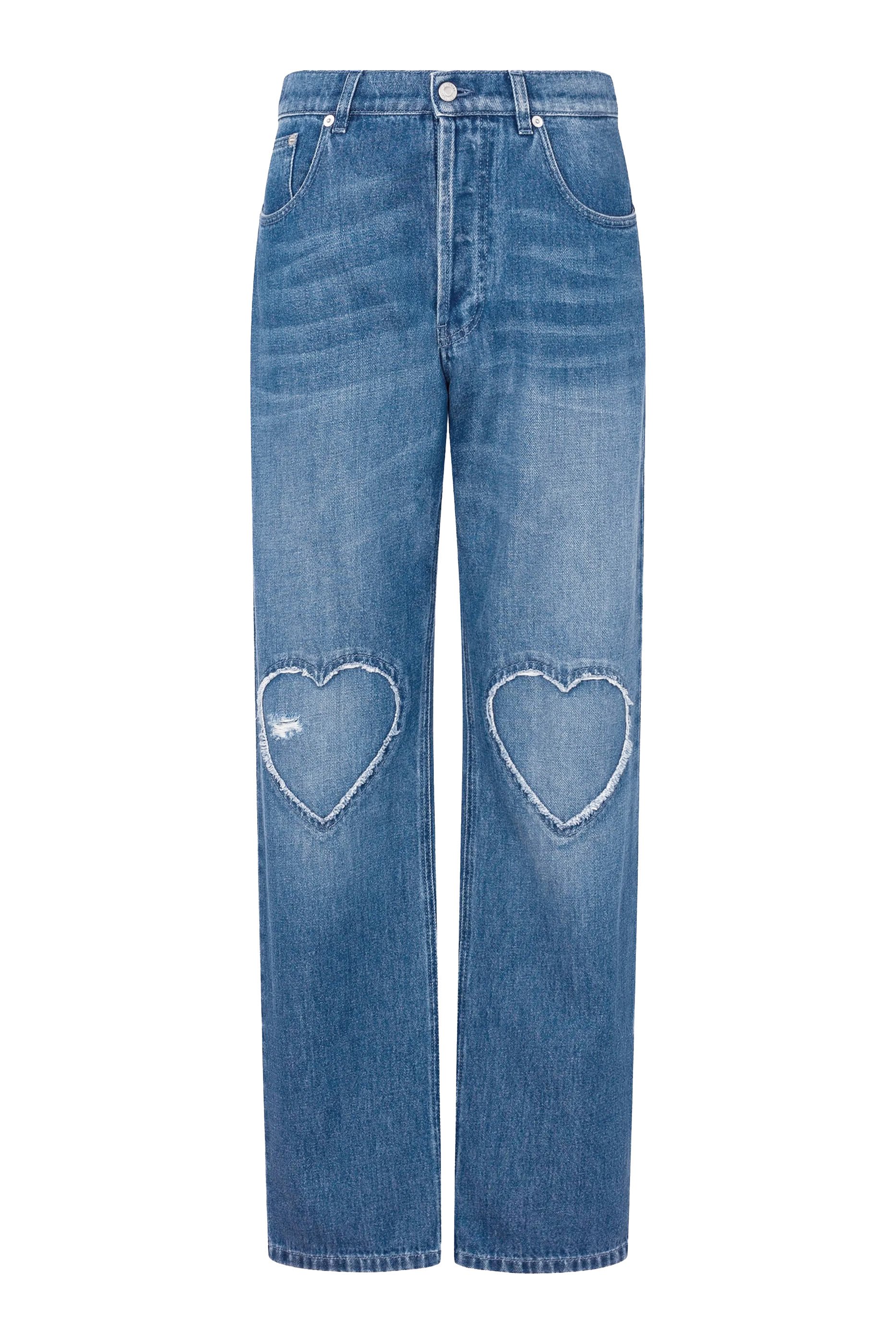Heart Denim Straight Jeans