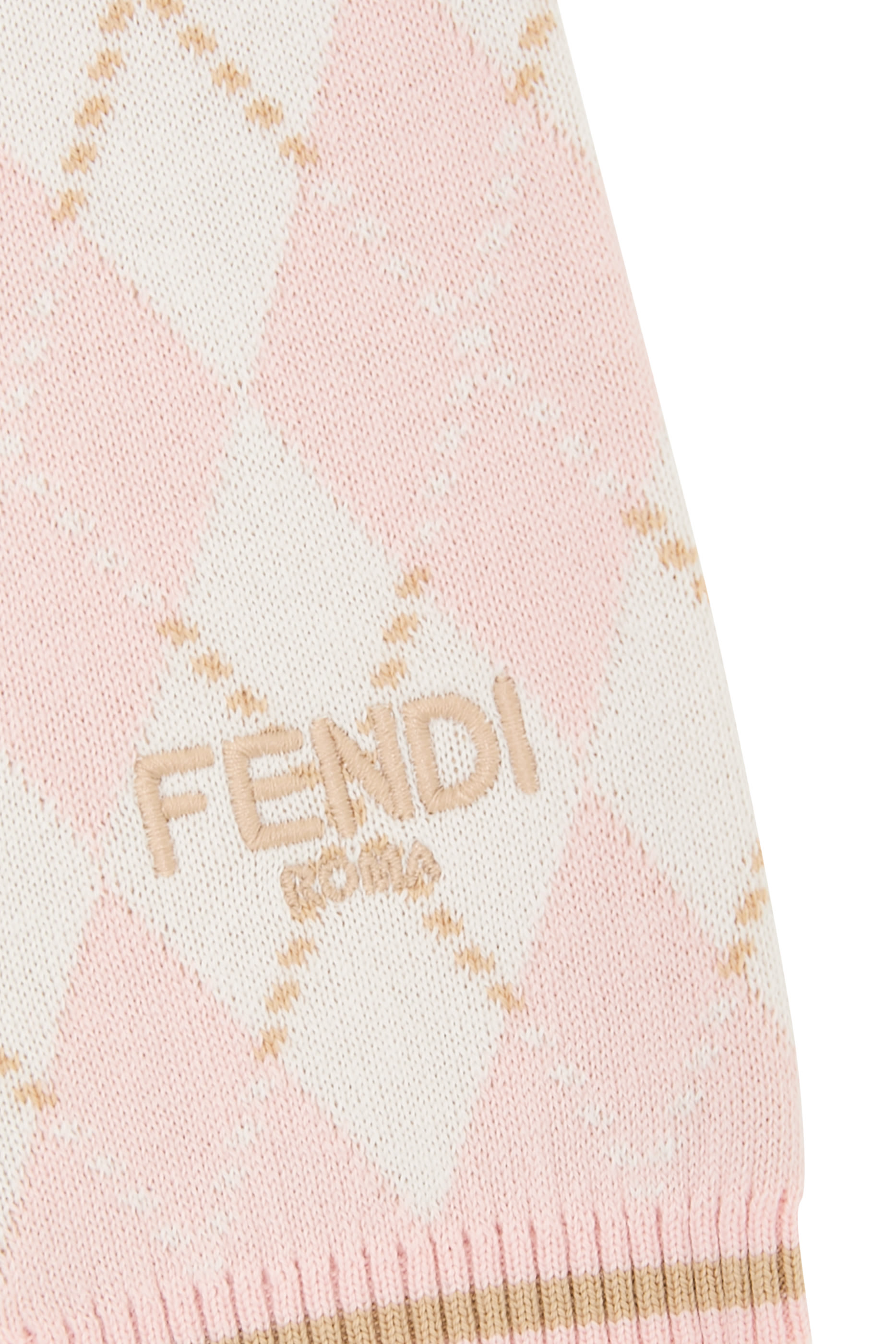 Kids Cotton Argyle Knit Pants