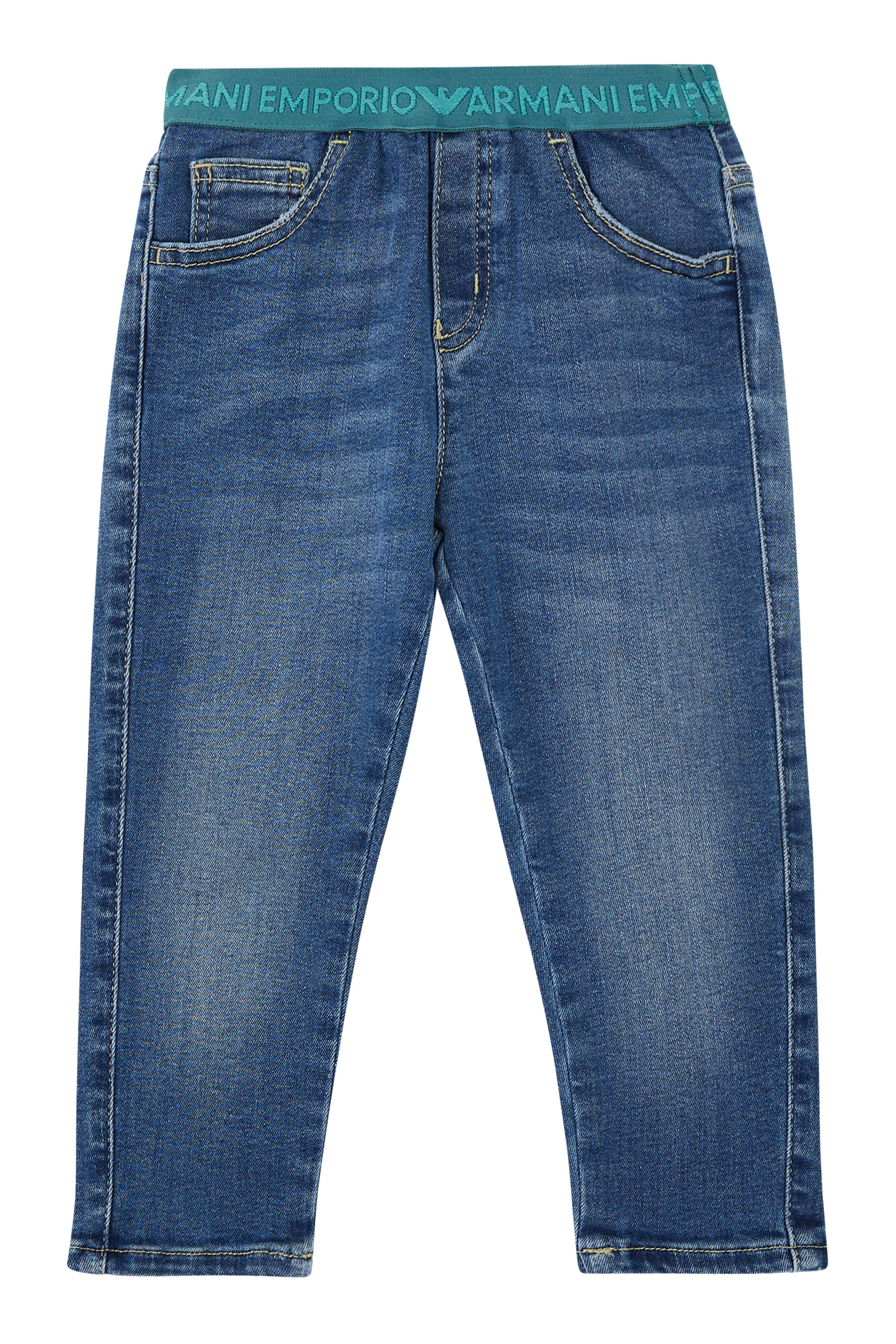 Kids Logo Waistband Jeans