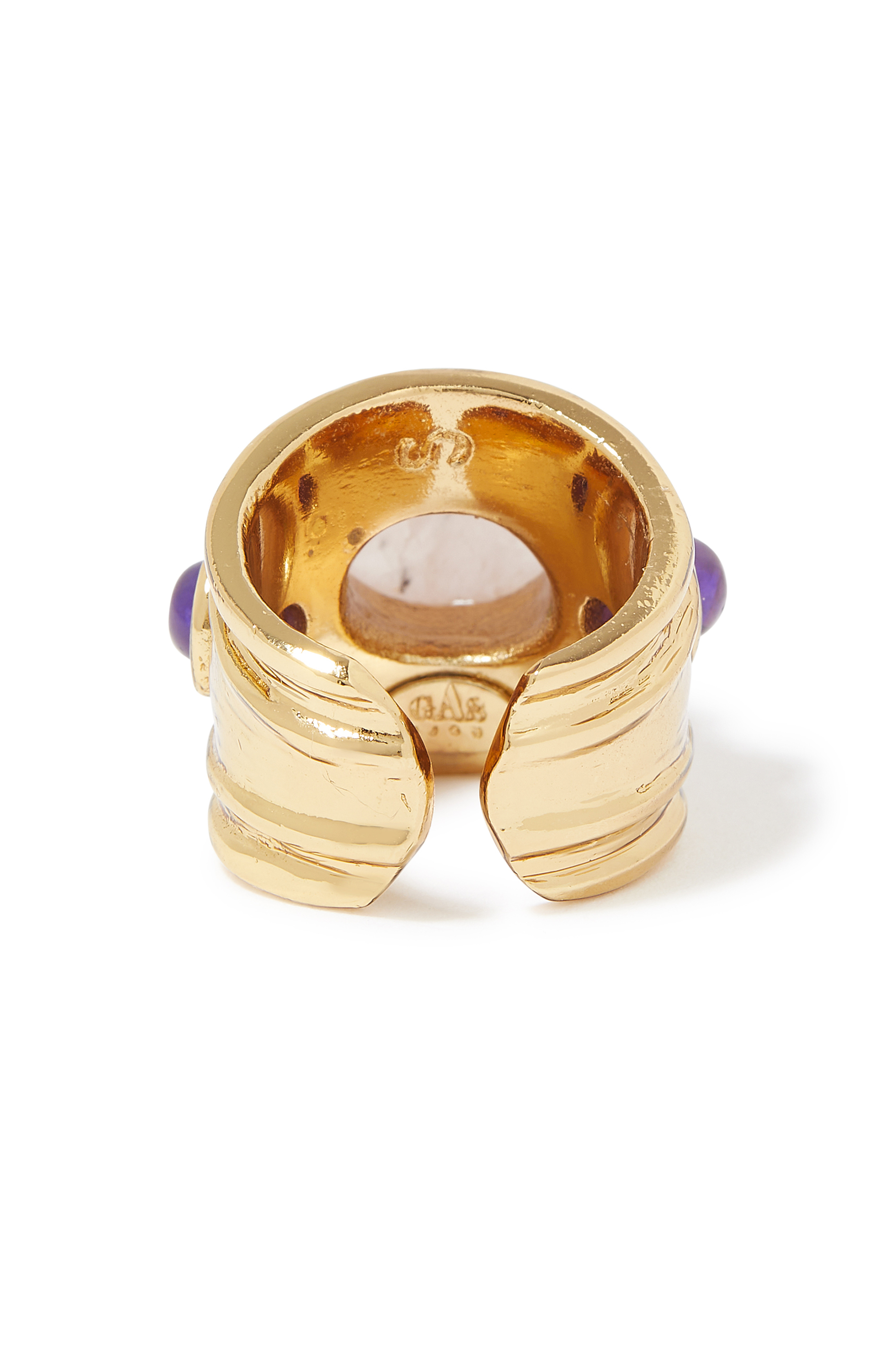 Simone Ring, 24k Gold-Plated Brass & Gemstones