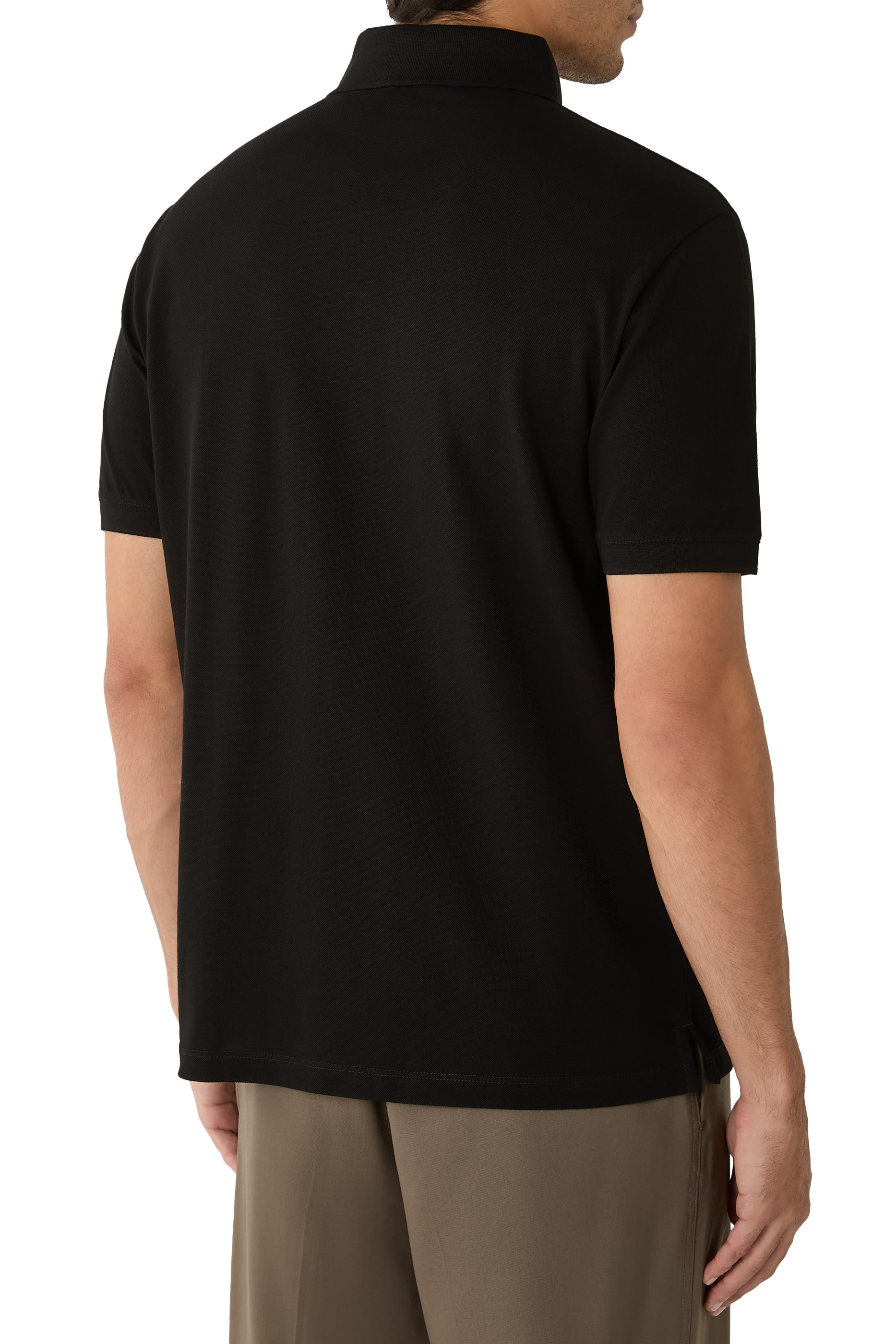 Micro Eagle Stretch Piqué Polo Shirt