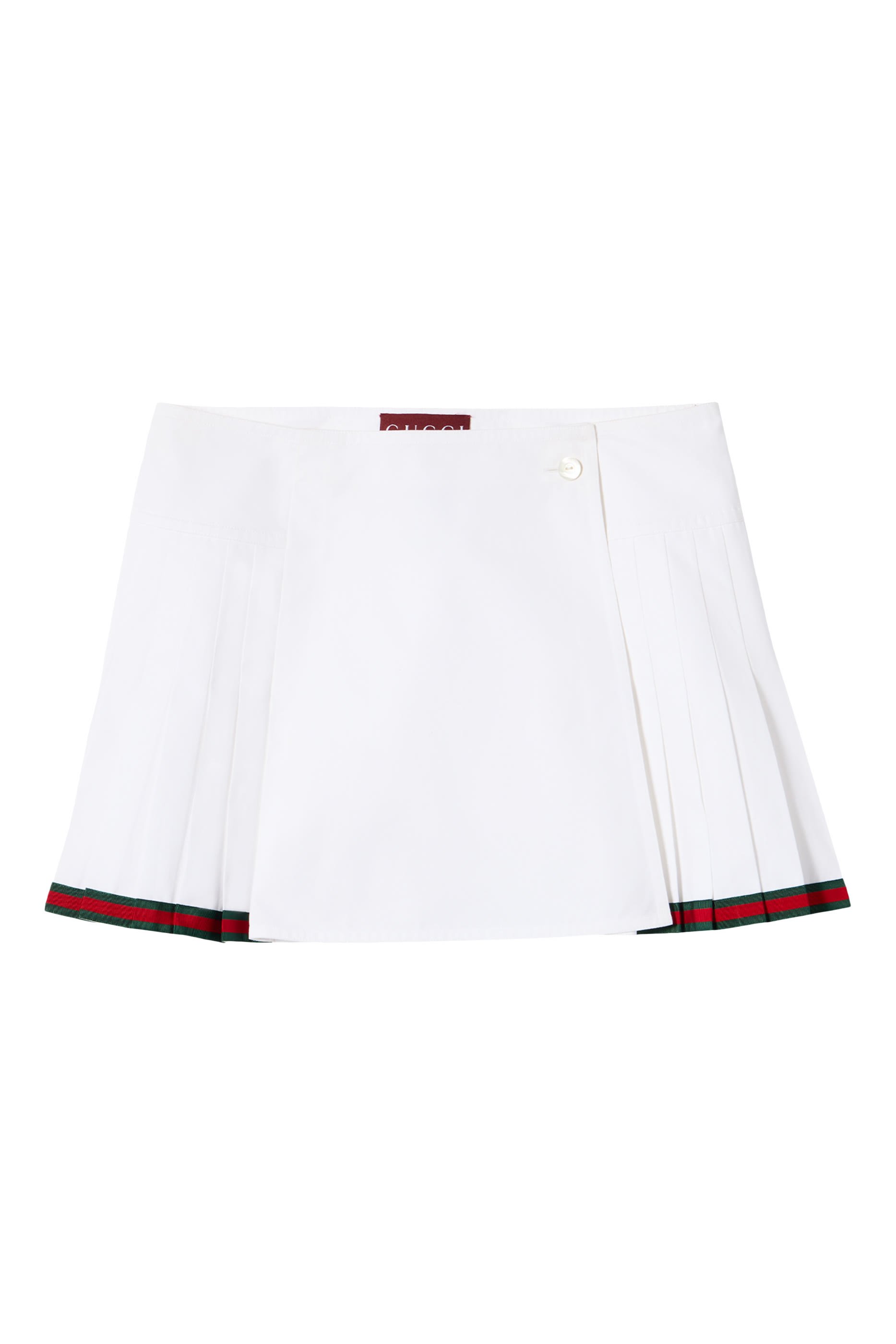 Web-Detail Pleated Skirt