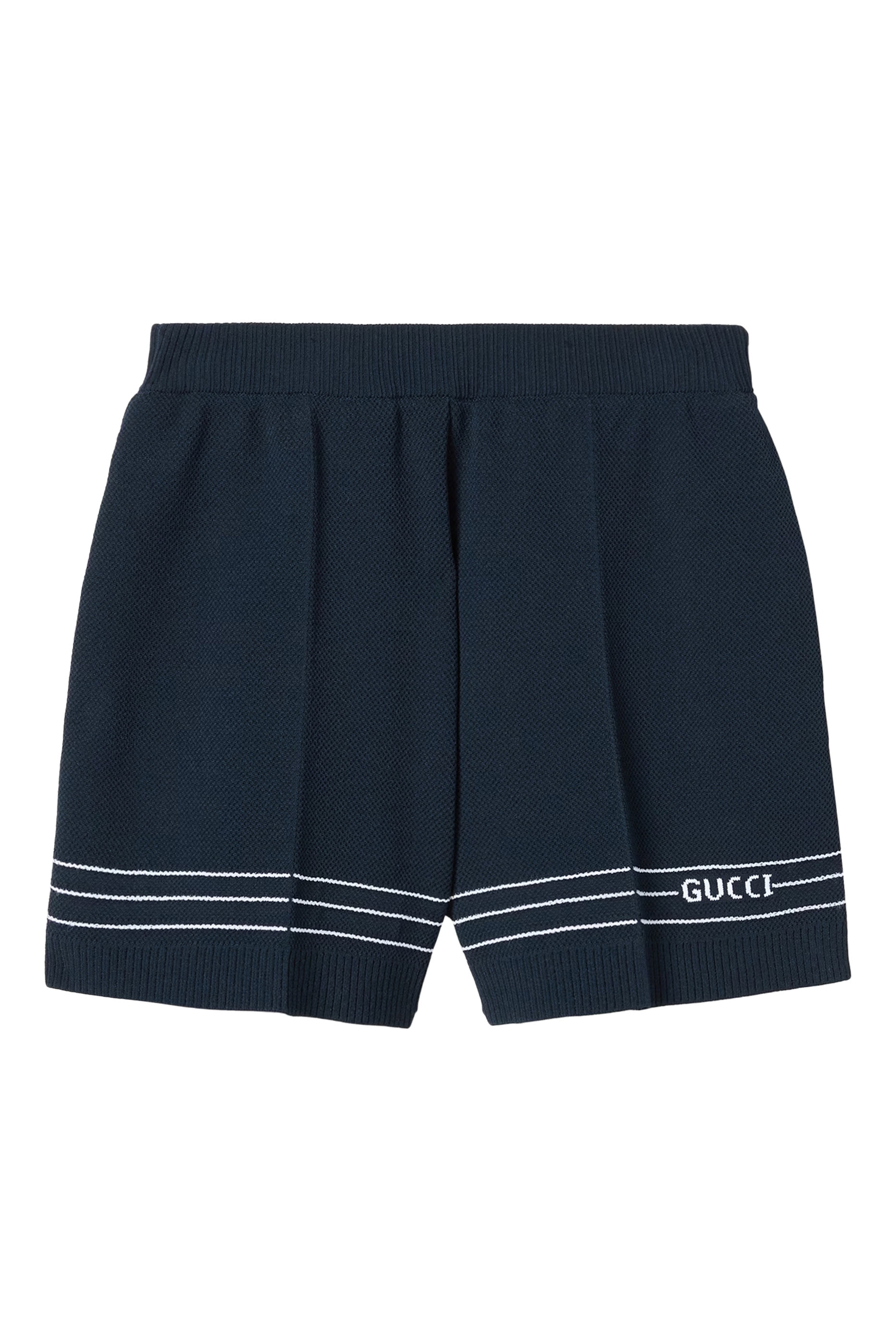 Intarsia Fabric Shorts