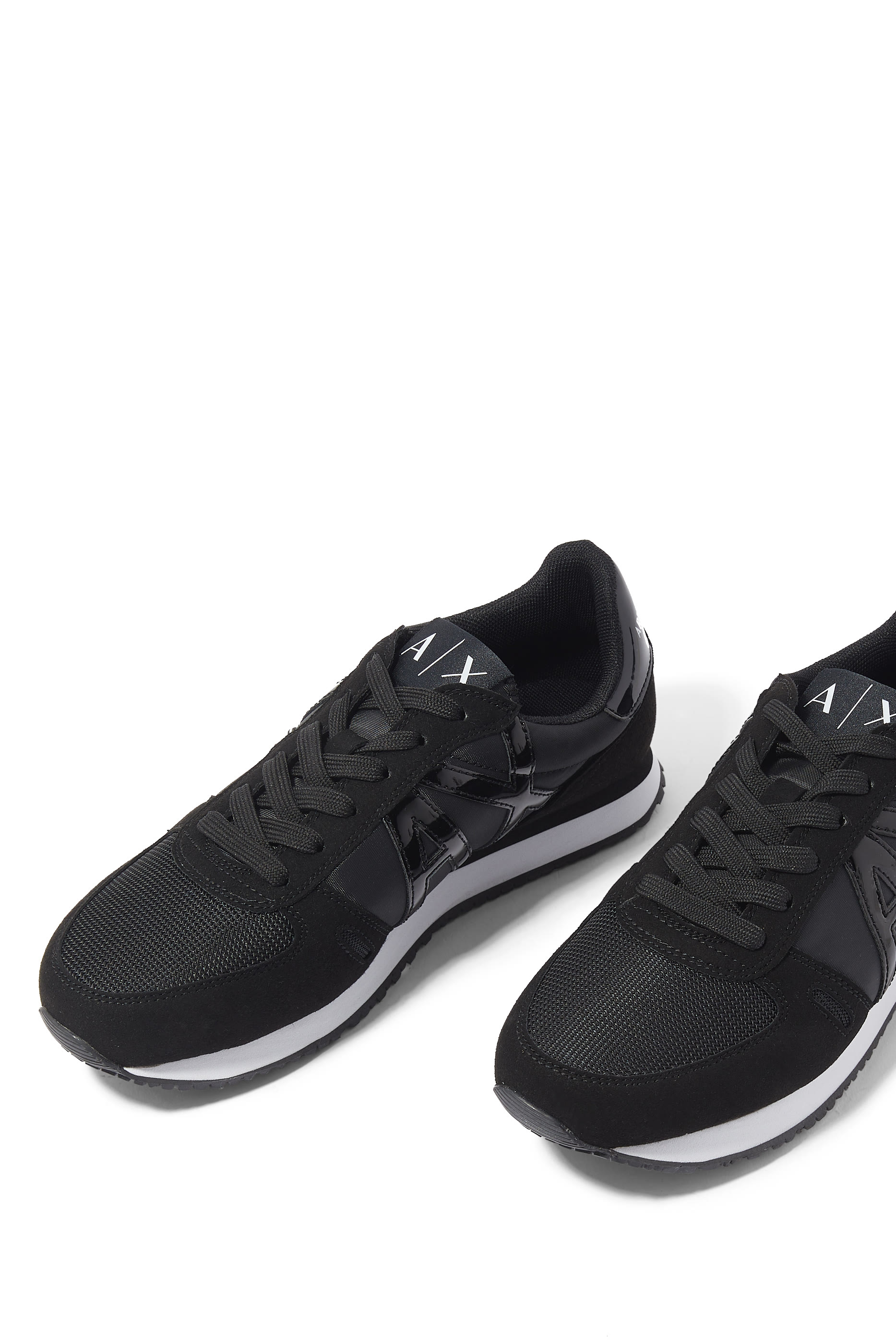 Logo Microfiber Sneakers