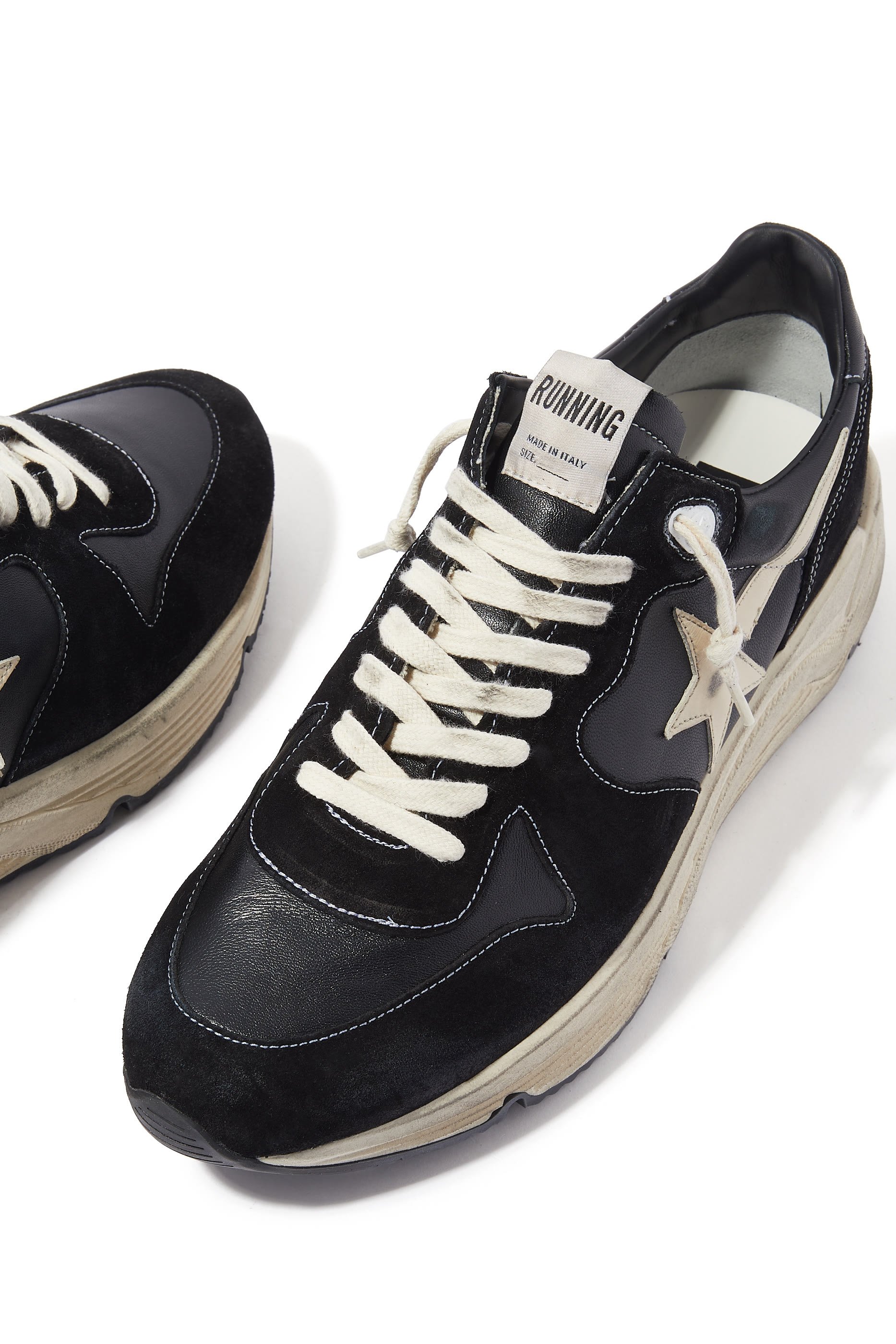 Running Sole Leather Sneakers