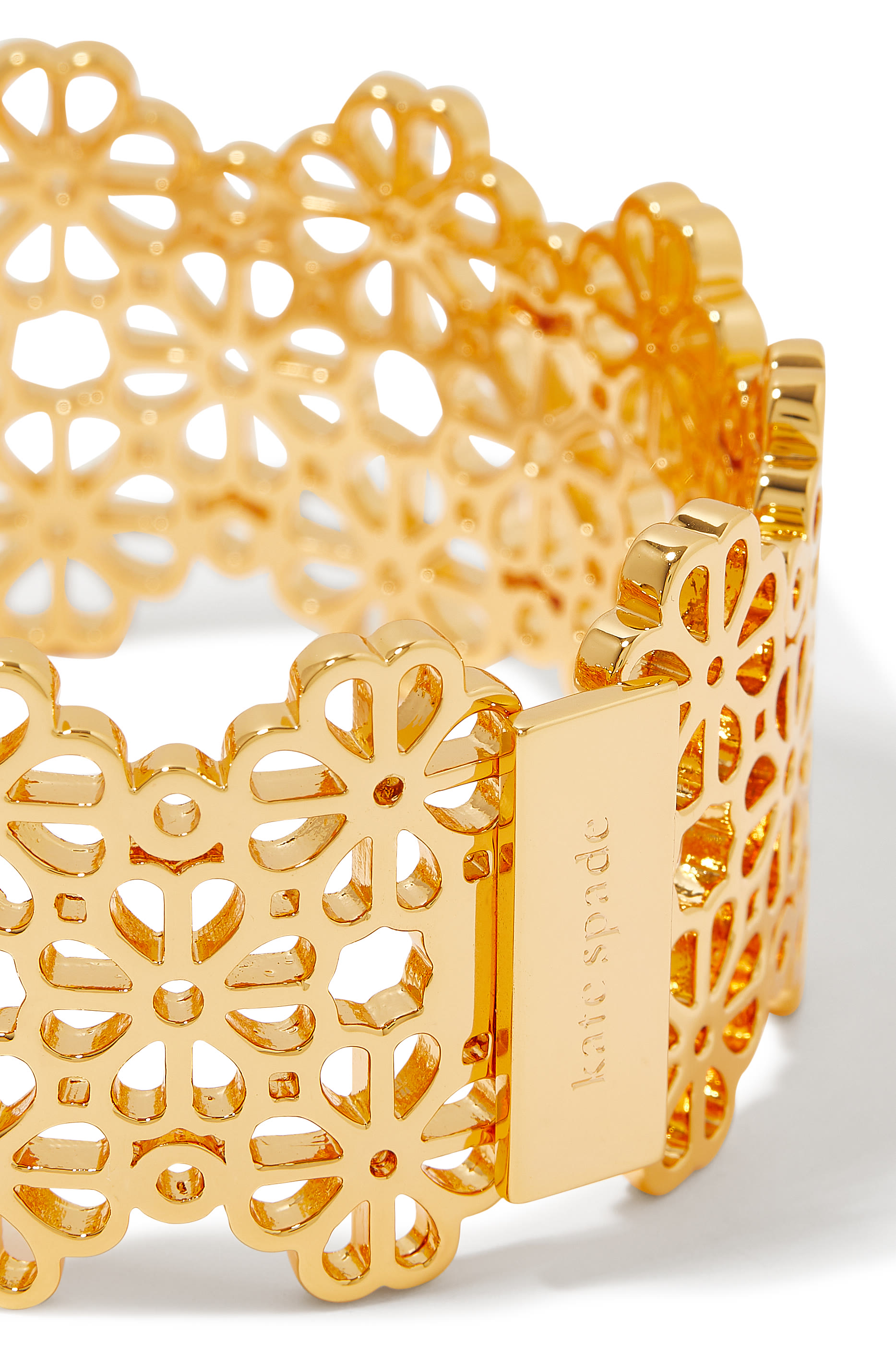 Spade Flower Lace Statement Bangle