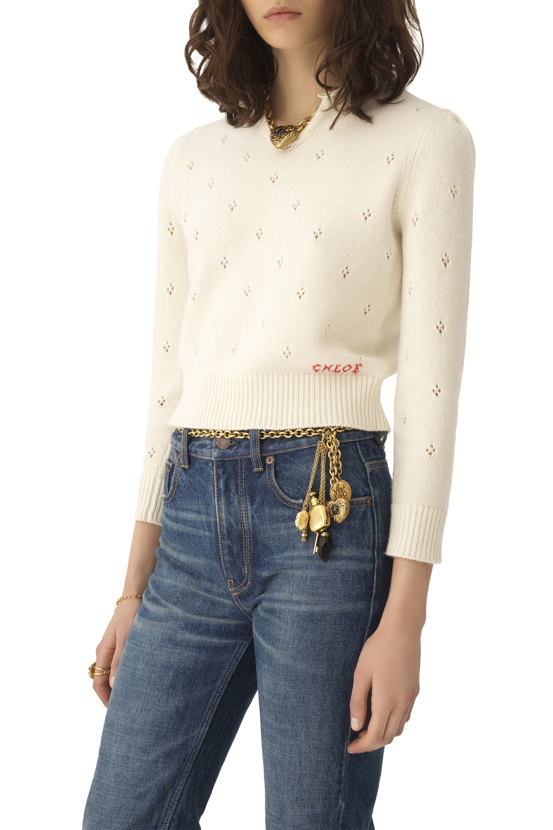  Logo Jumper in Wool & Cashmere Knit 