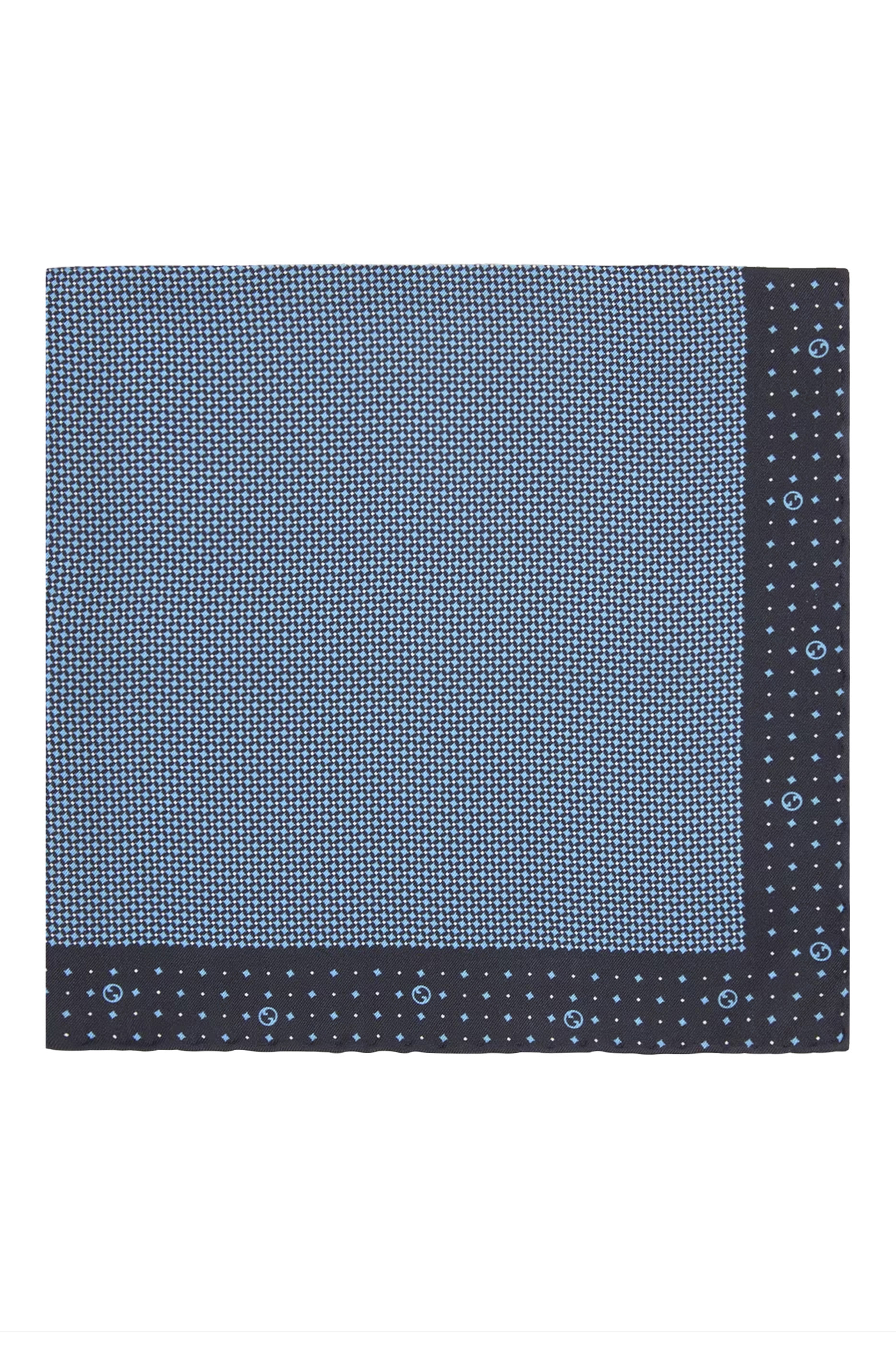 Polka-Dot Rhombus Silk Pocket Square